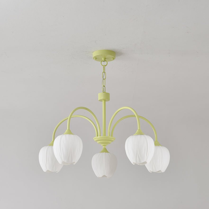 Tulip Fresh Chandeliers Glass - Lamp Copper