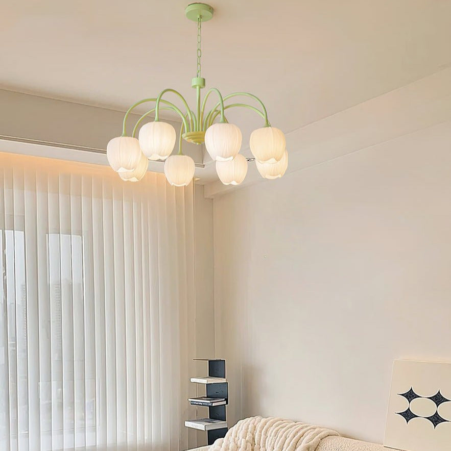 Tulip Fresh Chandeliers Glass - Lamp Copper