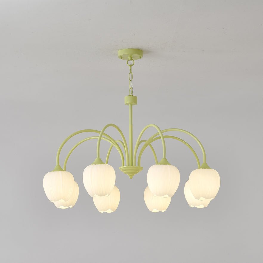Tulip Fresh Chandeliers Glass - Lamp Copper