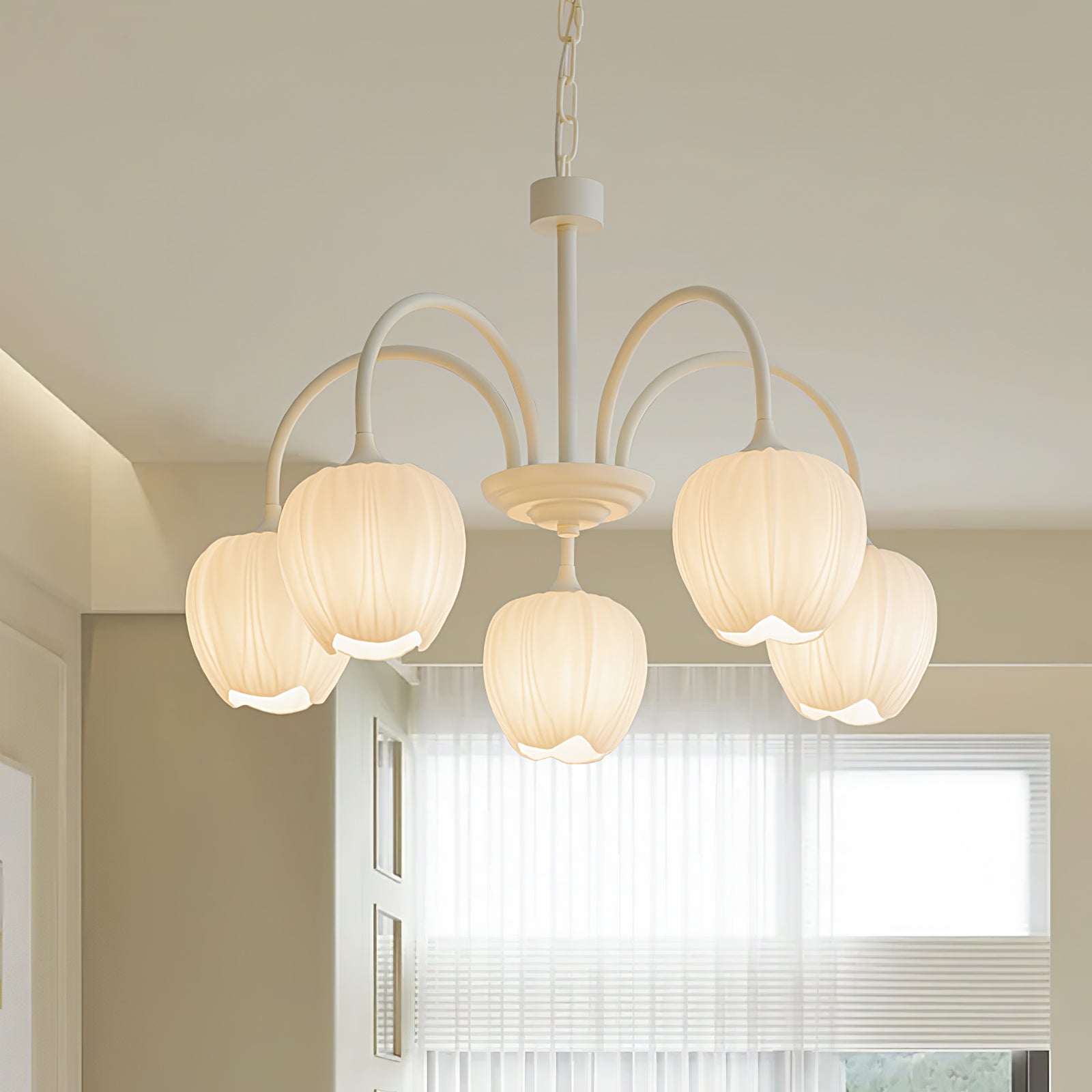 Tulip Fresh Chandeliers Glass - Lamp Copper