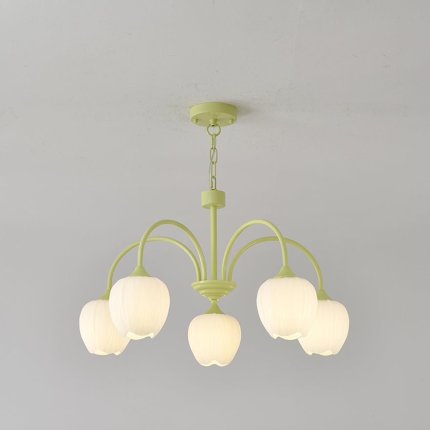 Tulip Fresh Chandeliers Glass - Lamp Copper