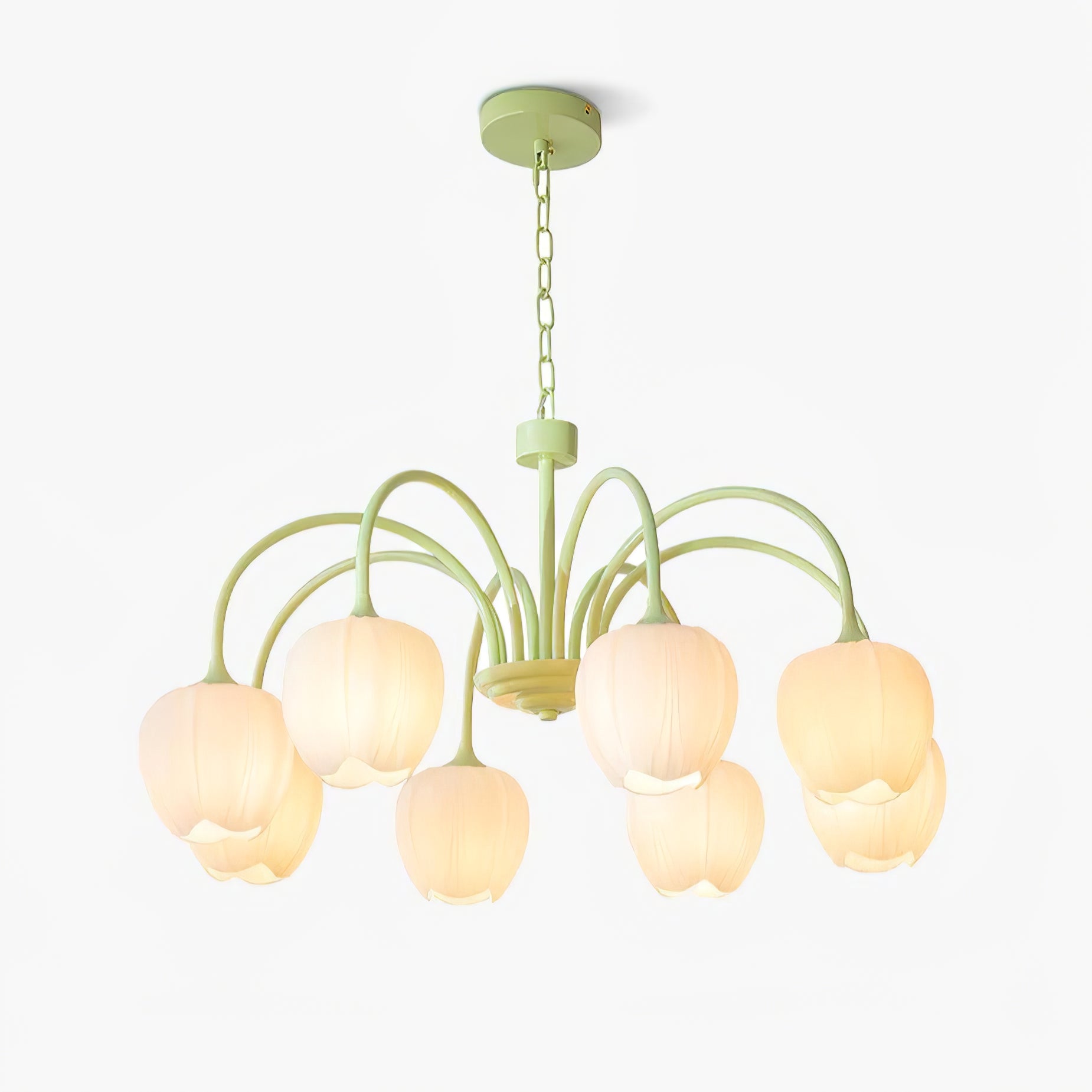 Tulip Fresh Chandeliers Glass - Lamp Copper