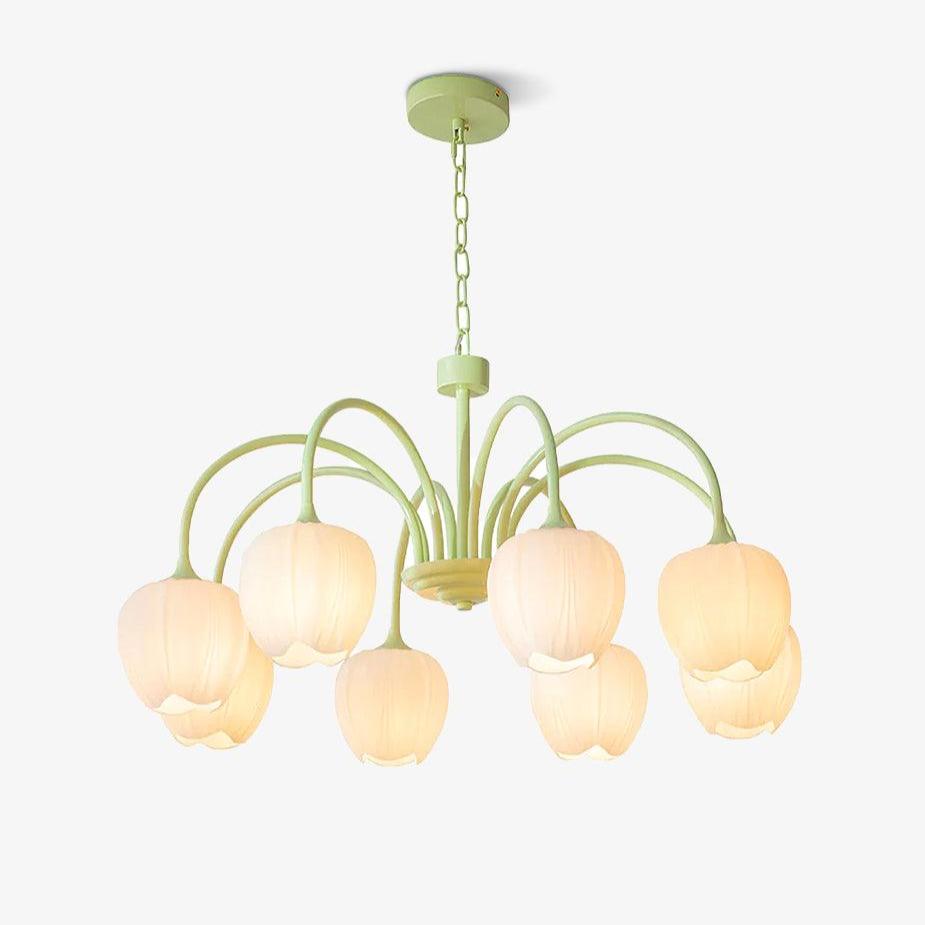 Tulip Fresh Chandeliers Glass - Lamp Copper