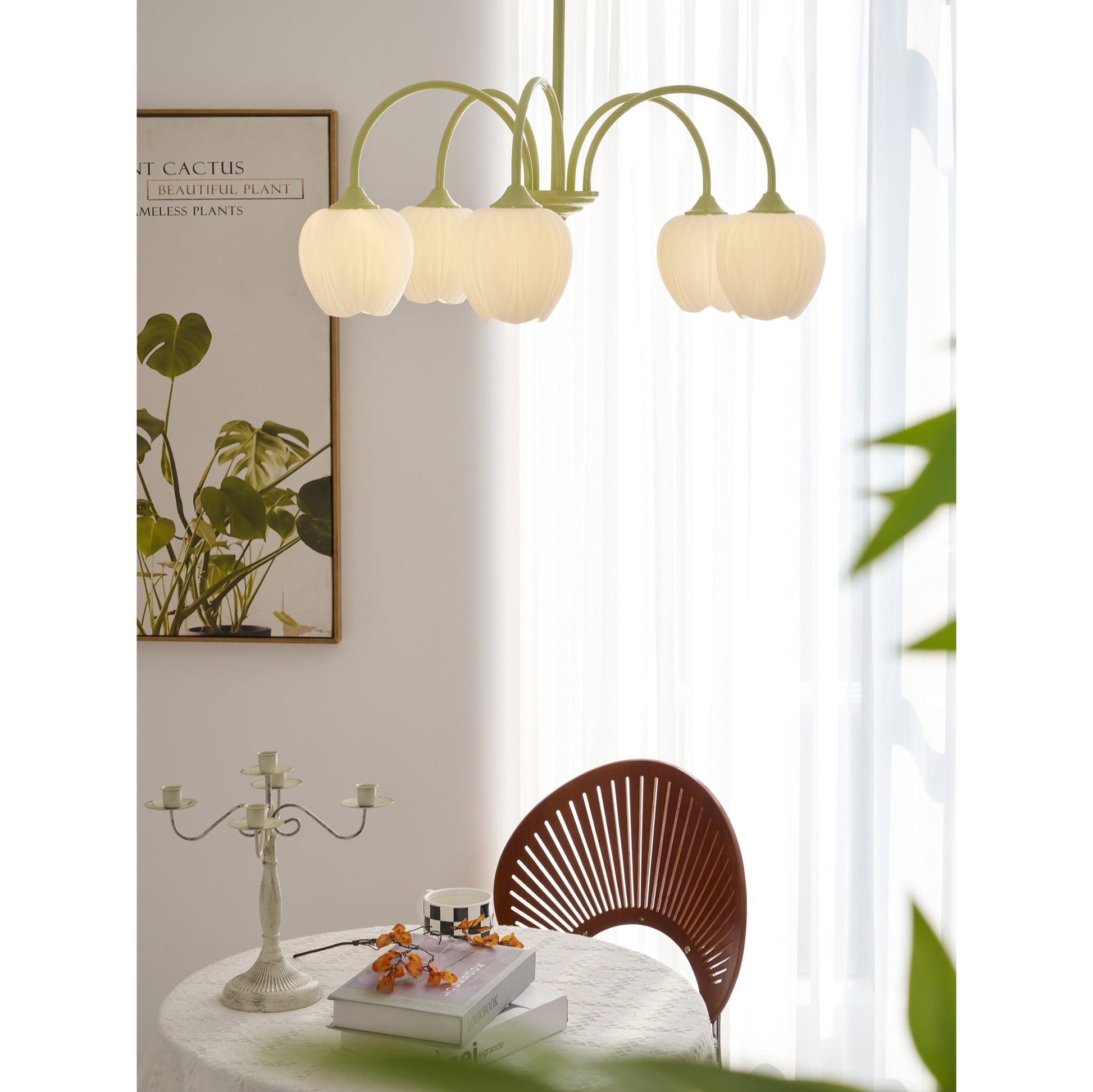 Viloror Matcha Individual Creativity Metal Glass Chandelier - Lamp Copper