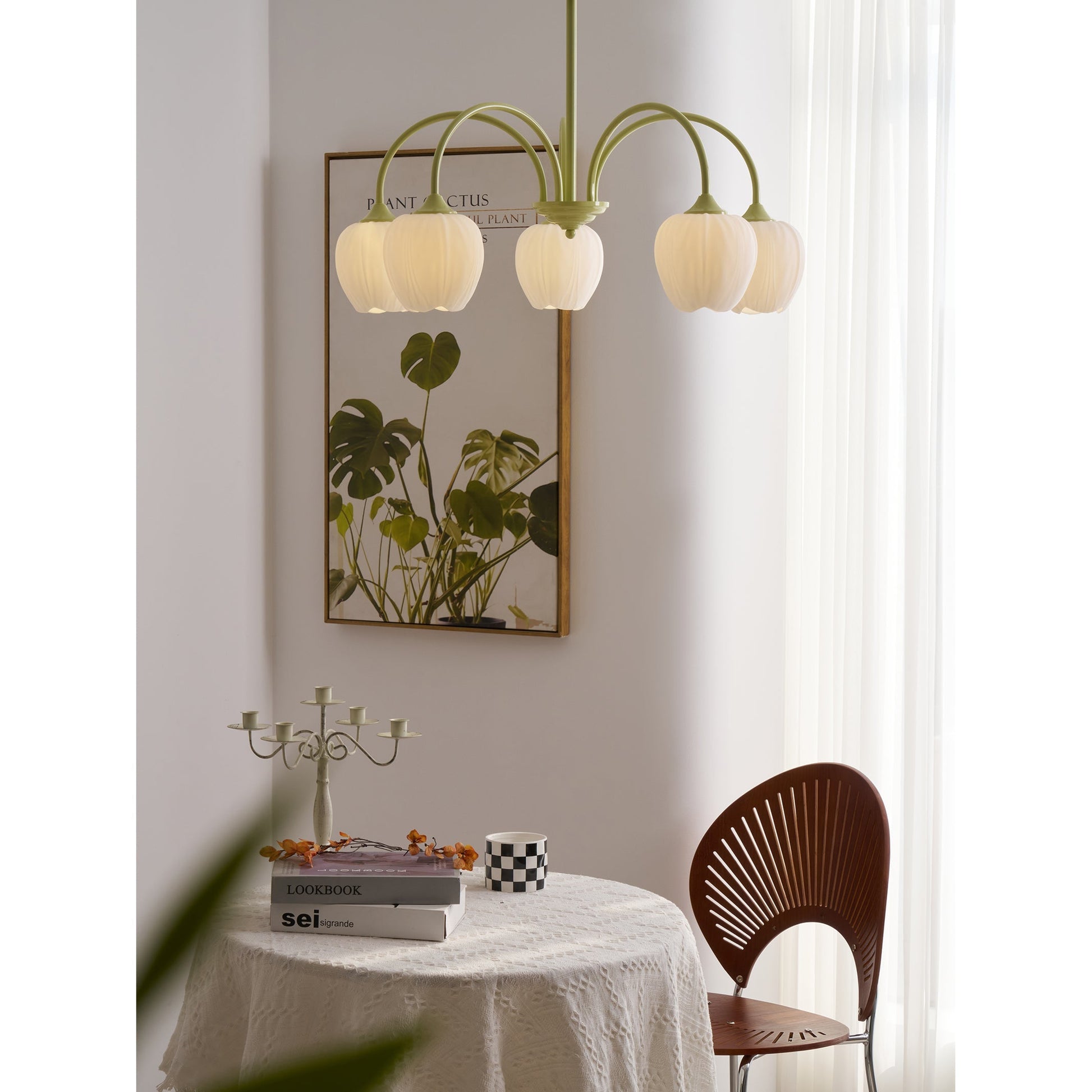 Viloror Matcha Individual Creativity Metal Glass Chandelier - Lamp Copper