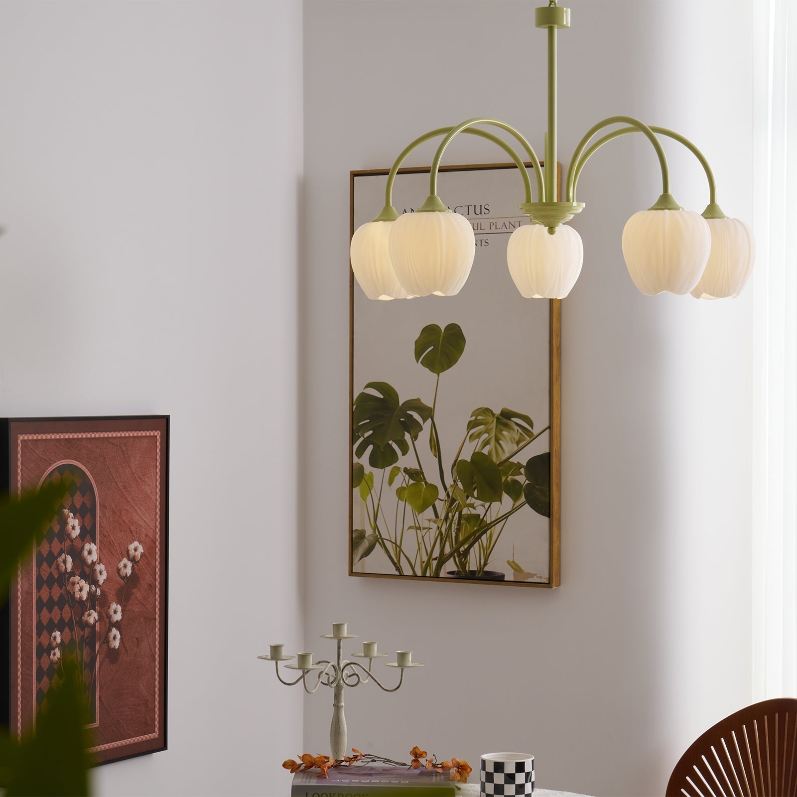 Viloror Matcha Individual Creativity Metal Glass Chandelier - Lamp Copper