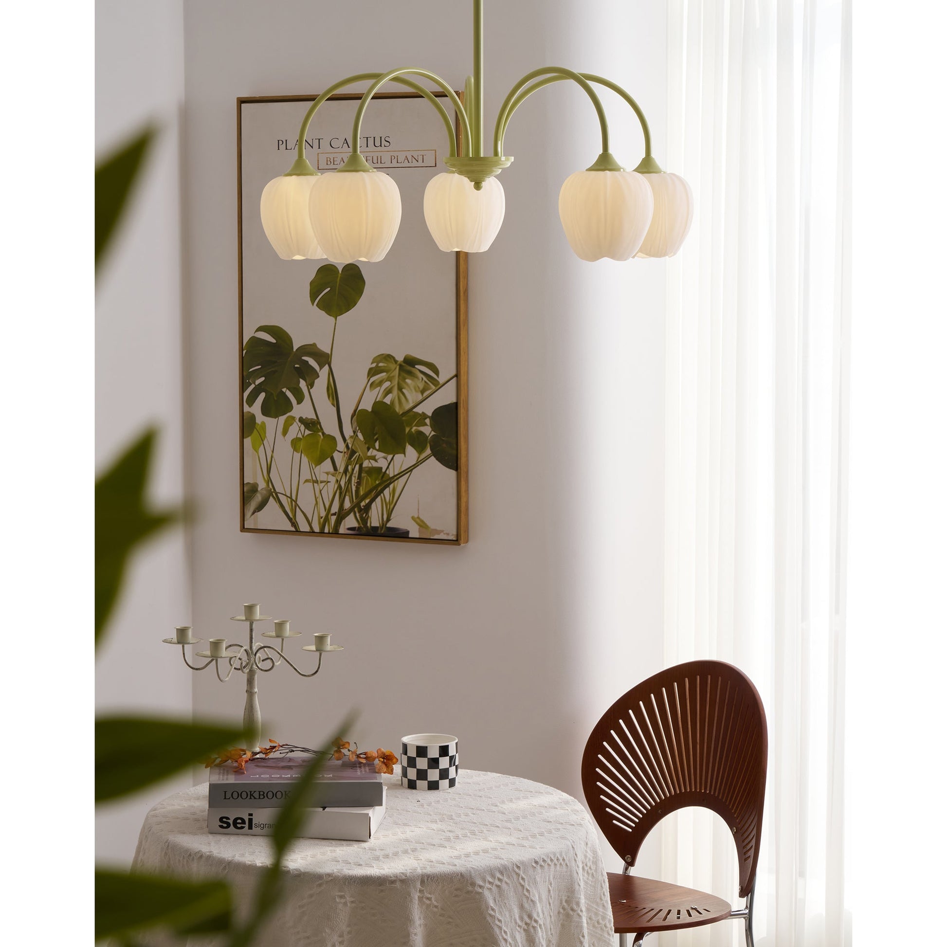 Viloror Matcha Individual Creativity Metal Glass Chandelier - Lamp Copper