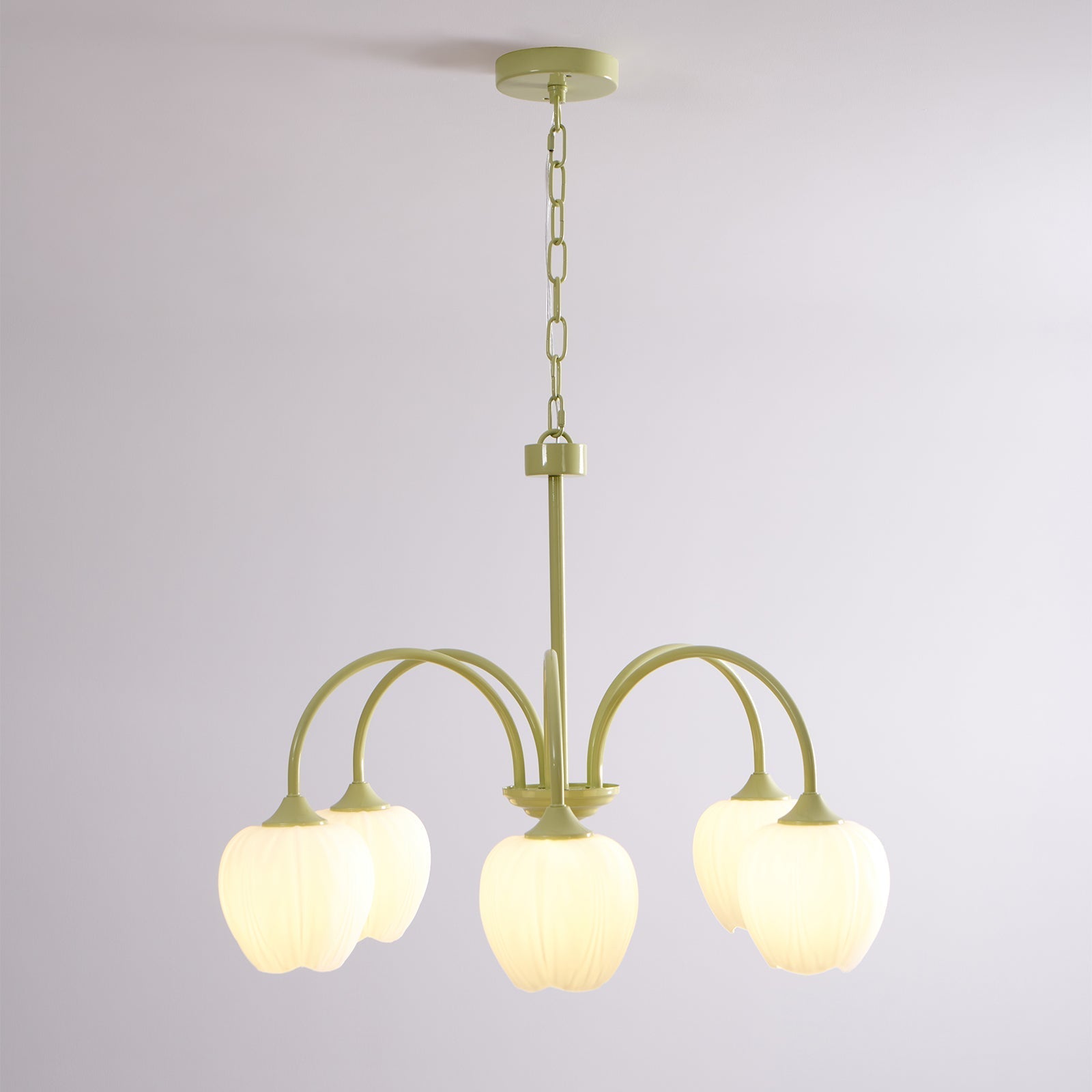 Viloror Matcha Individual Creativity Metal Glass Chandelier - Lamp Copper