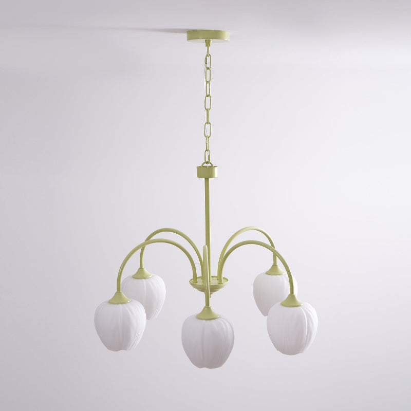 Viloror Matcha Individual Creativity Metal Glass Chandelier - Lamp Copper