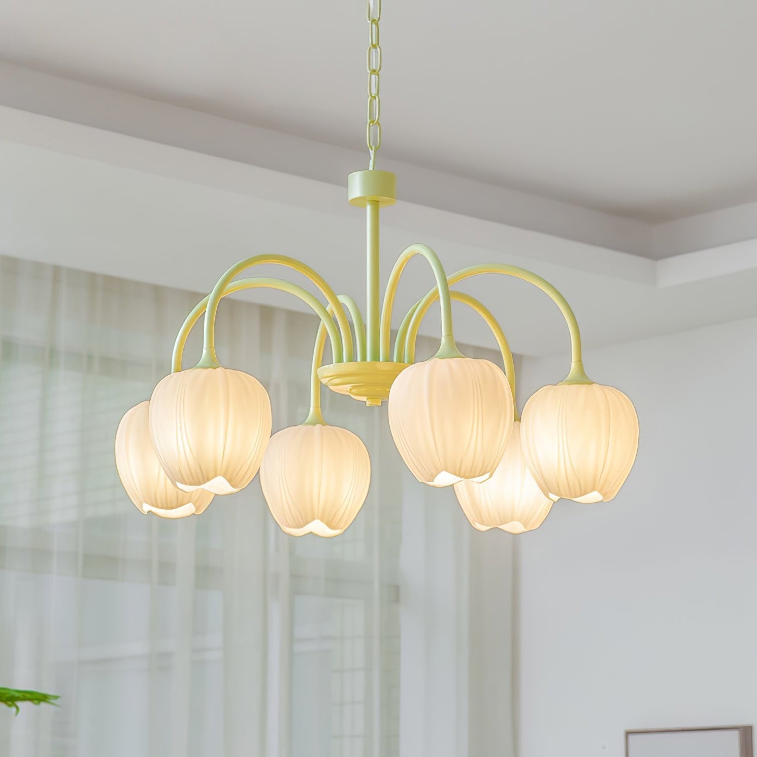 Viloror Matcha Individual Creativity Metal Glass Chandelier - Lamp Copper