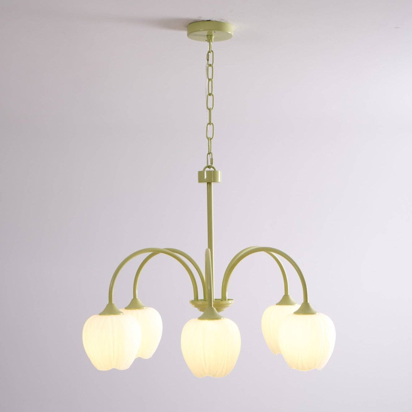 Tulip Fresh Chandeliers Glass - Lamp Copper