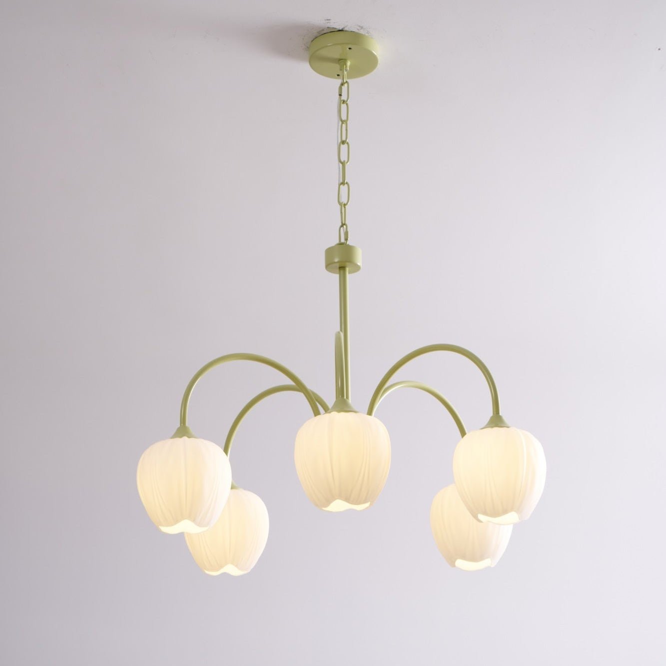 Tulip Fresh Chandeliers Glass - Lamp Copper