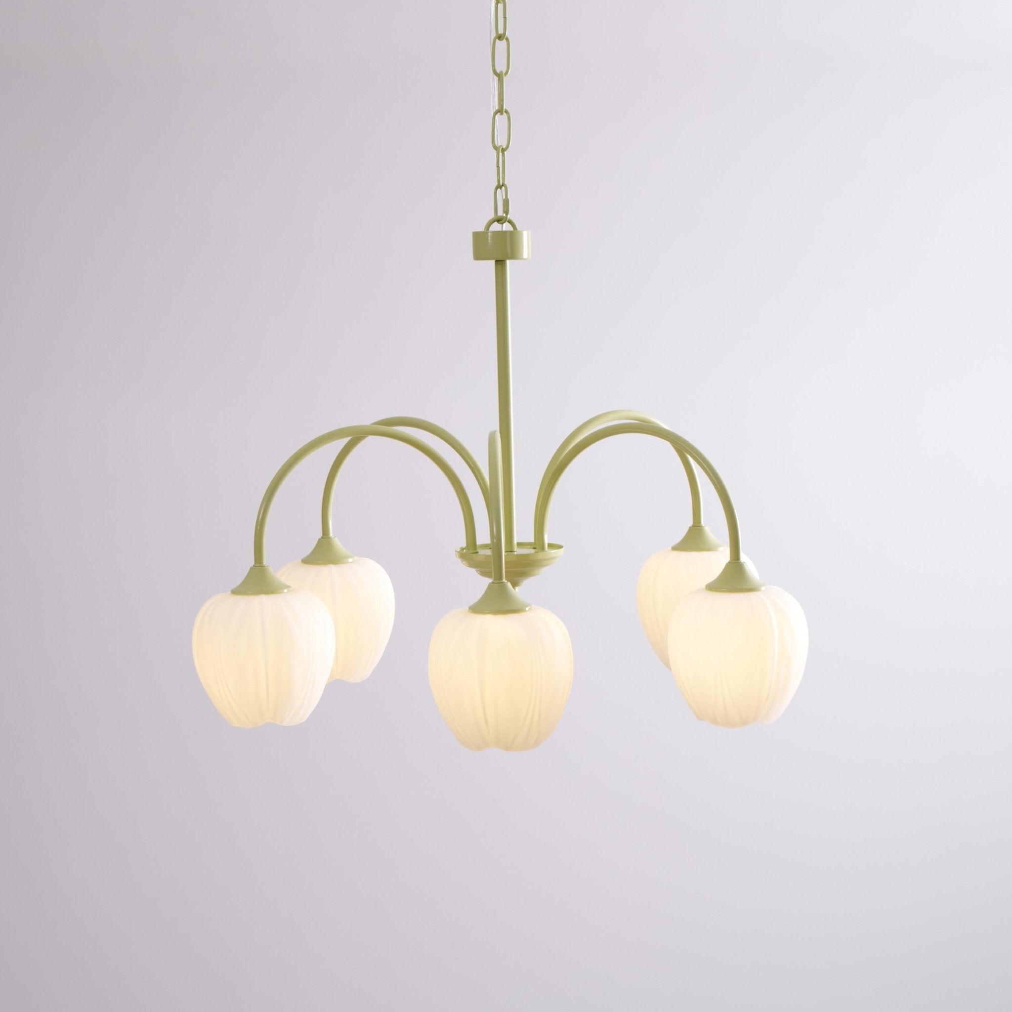 Tulip Fresh Chandeliers Glass - Lamp Copper