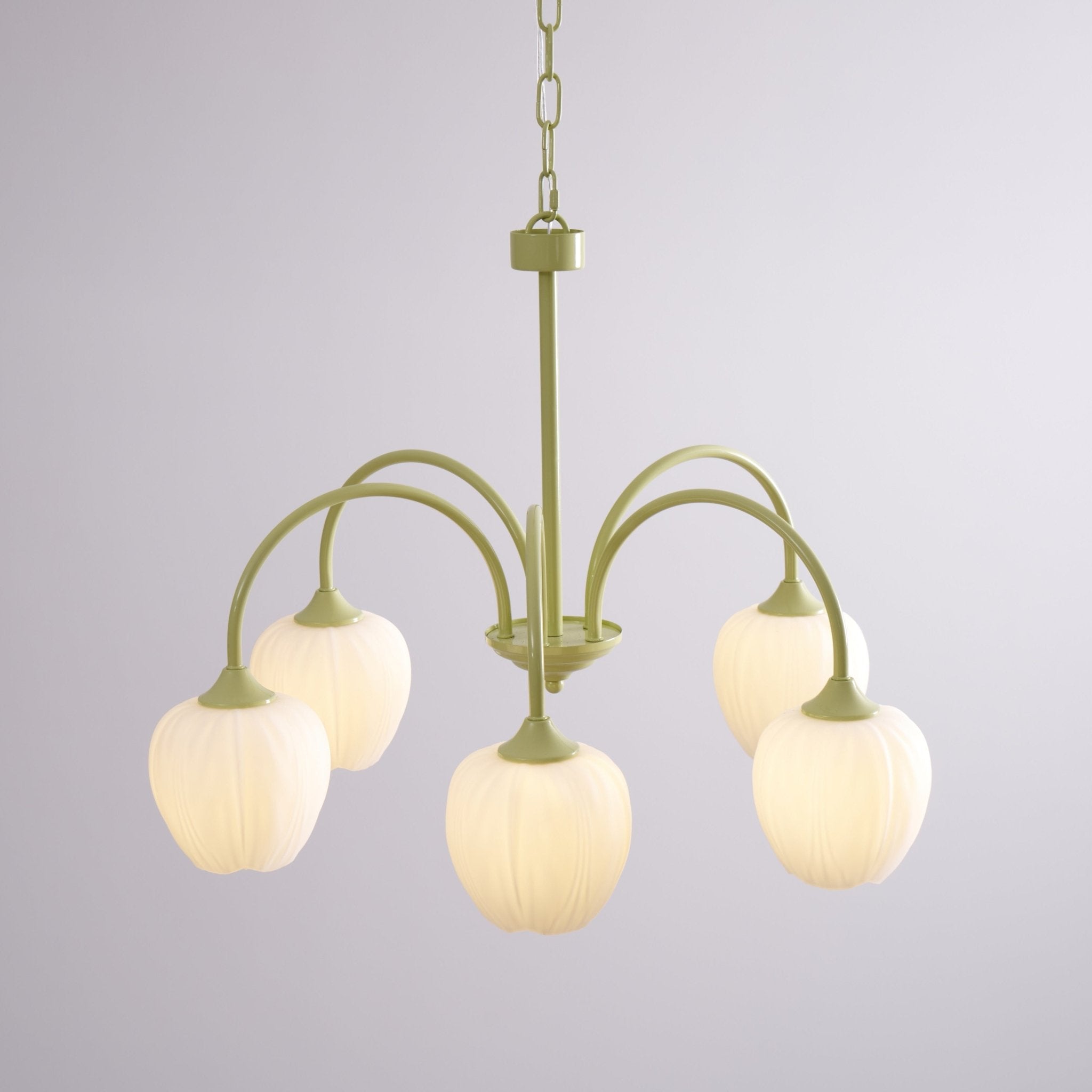 Tulip Fresh Chandeliers Glass - Lamp Copper