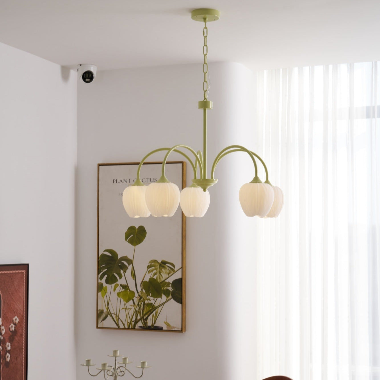 Tulip Fresh Chandeliers Glass - Lamp Copper