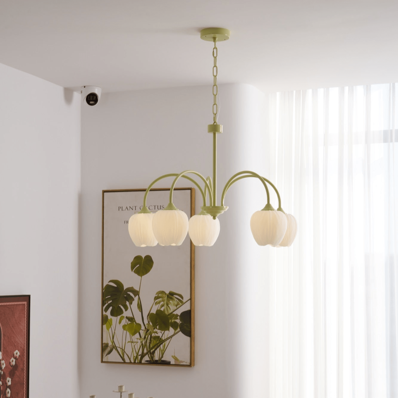 Tulip Fresh Chandeliers Glass - Lamp Copper