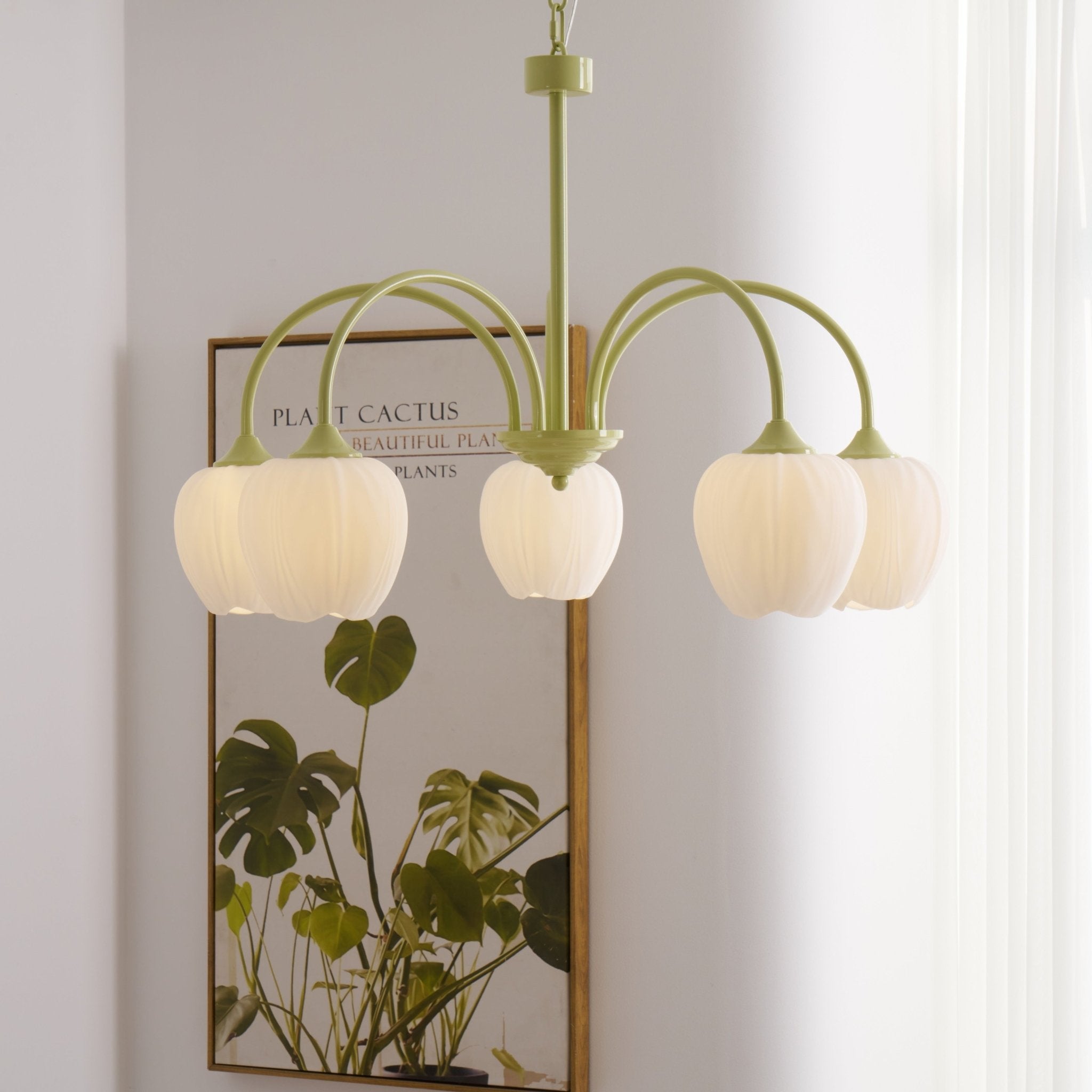 Tulip Fresh Chandeliers Glass - Lamp Copper