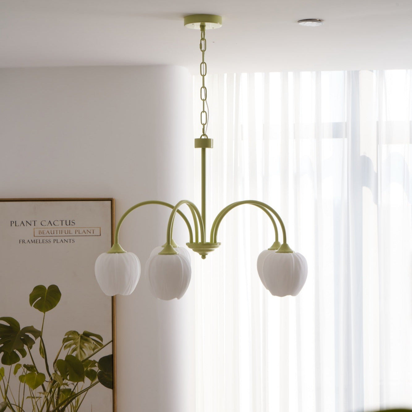 Tulip Fresh Chandeliers Glass - Lamp Copper