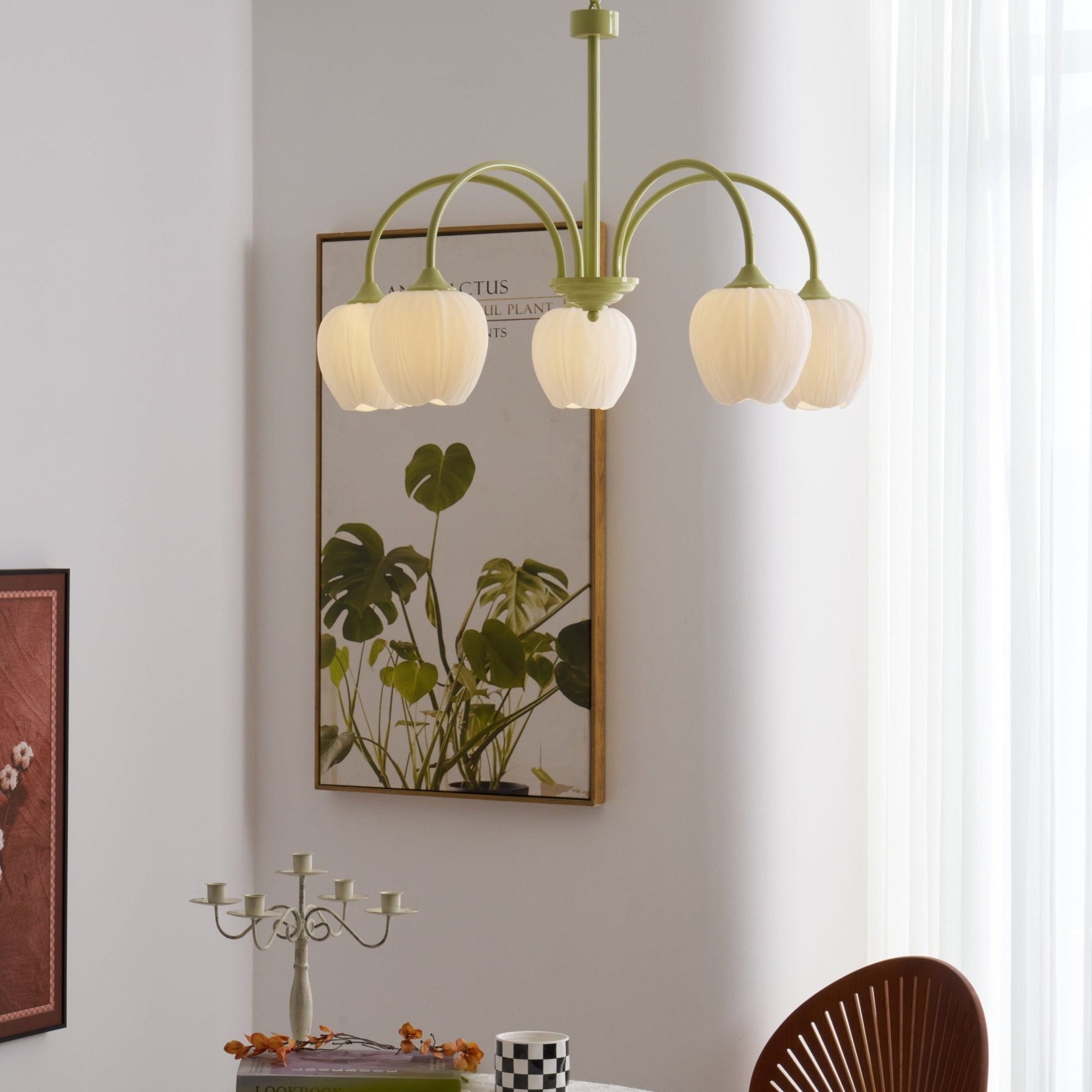 Tulip Fresh Chandeliers Glass - Lamp Copper