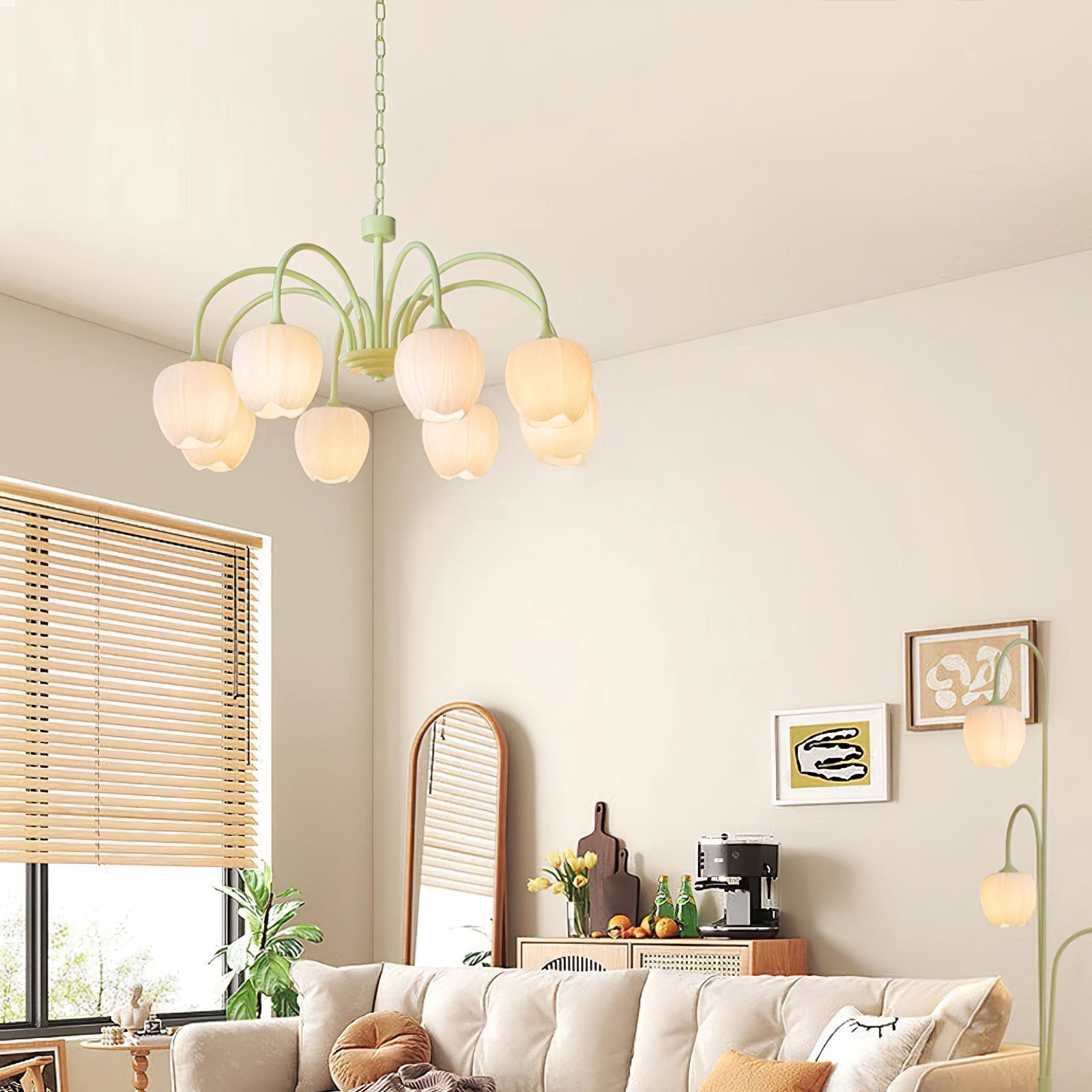 Viloror Matcha Individual Creativity Metal Glass Chandelier - Lamp Copper