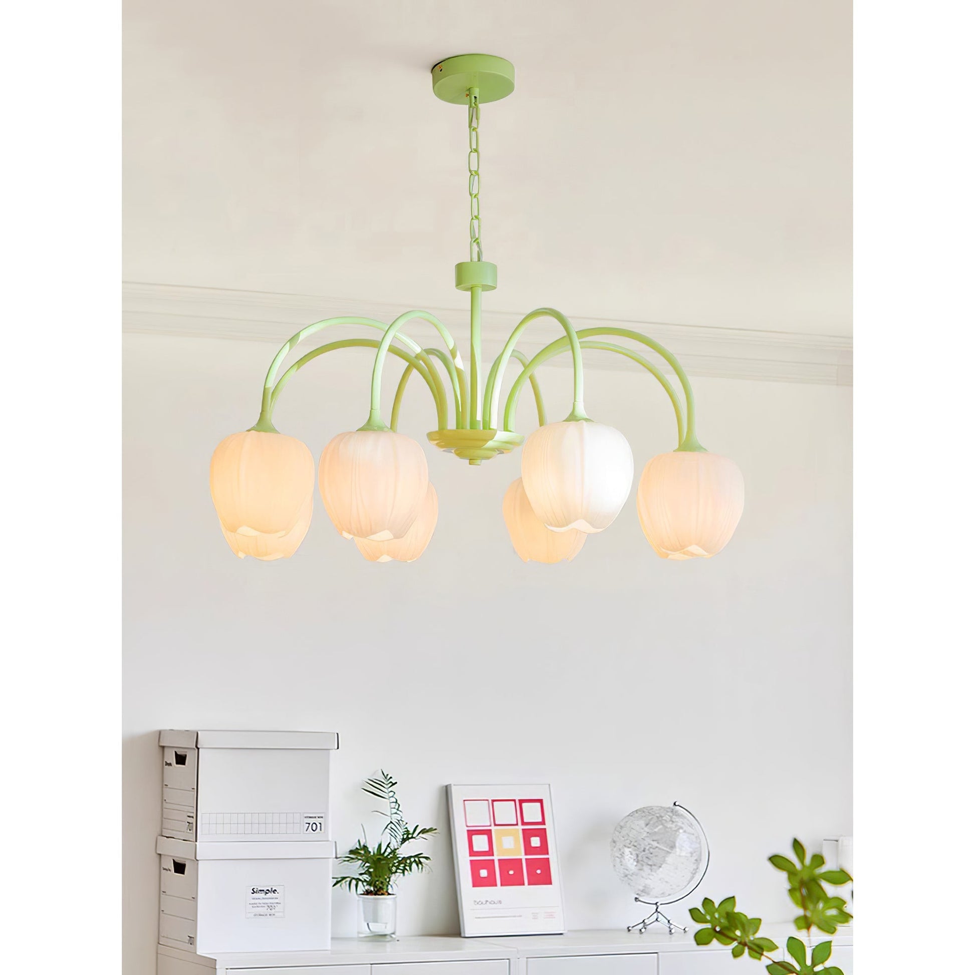 Viloror Matcha Individual Creativity Metal Glass Chandelier - Lamp Copper