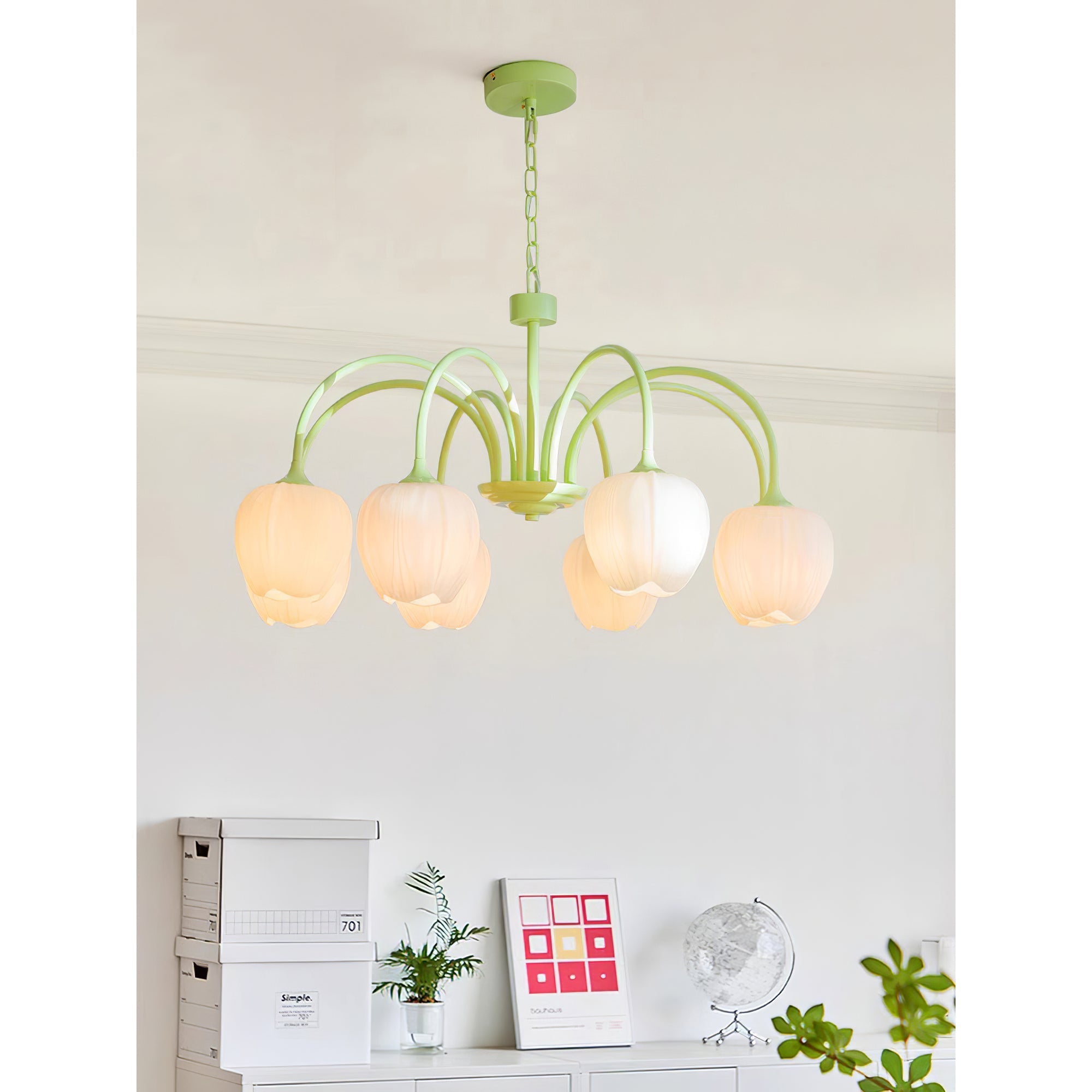 Viloror Matcha Individual Creativity Metal Glass Chandelier - Lamp Copper