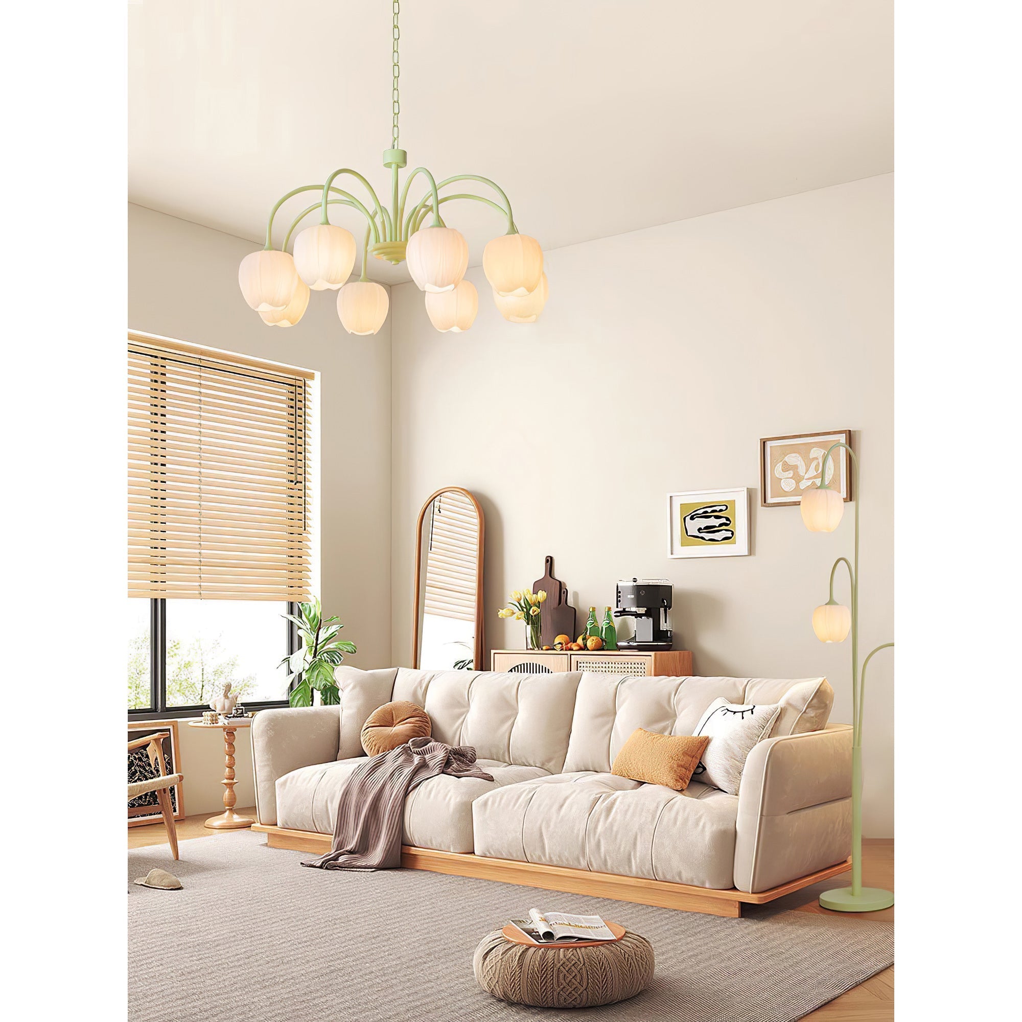 Viloror Matcha Individual Creativity Metal Glass Chandelier - Lamp Copper