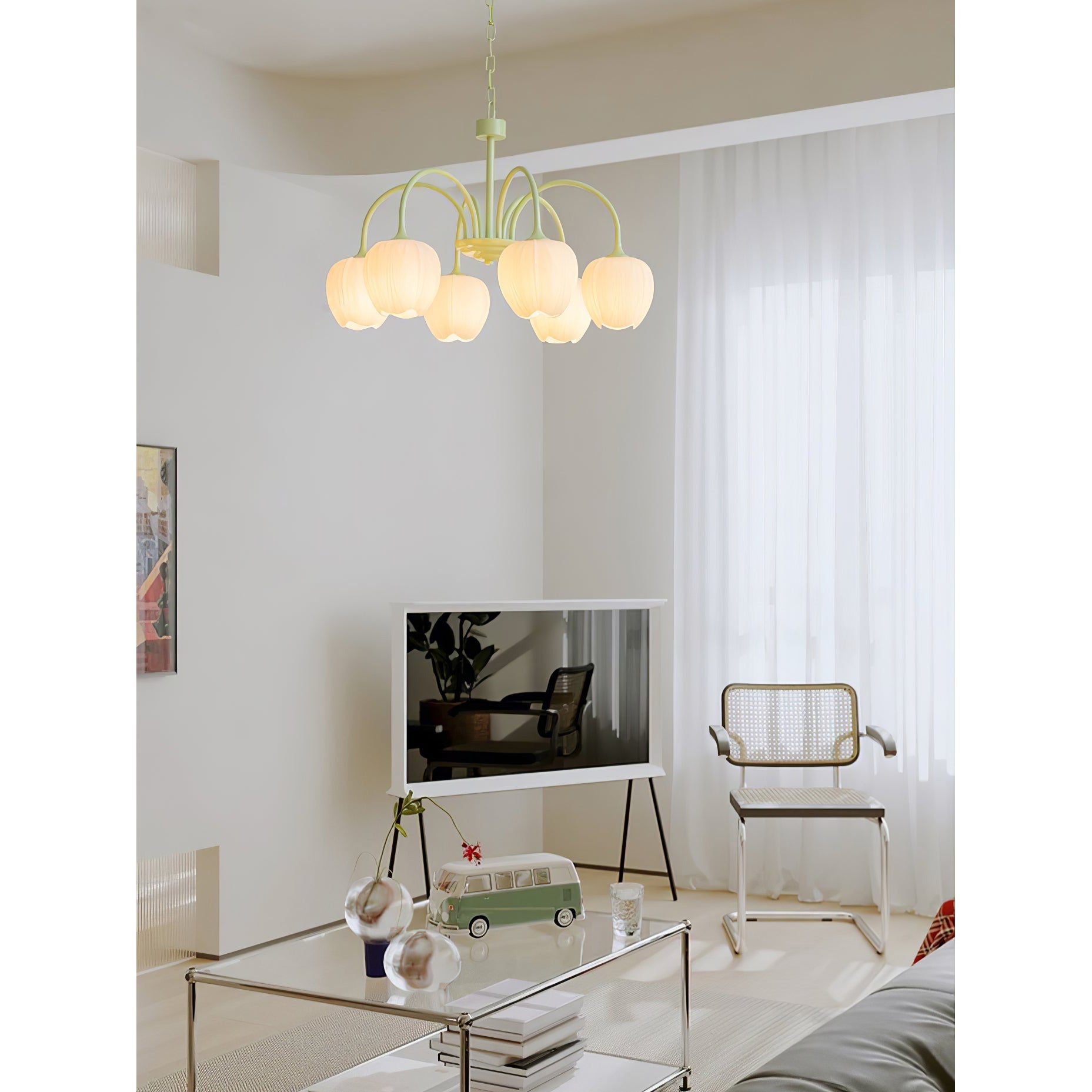 Viloror Matcha Individual Creativity Metal Glass Chandelier - Lamp Copper