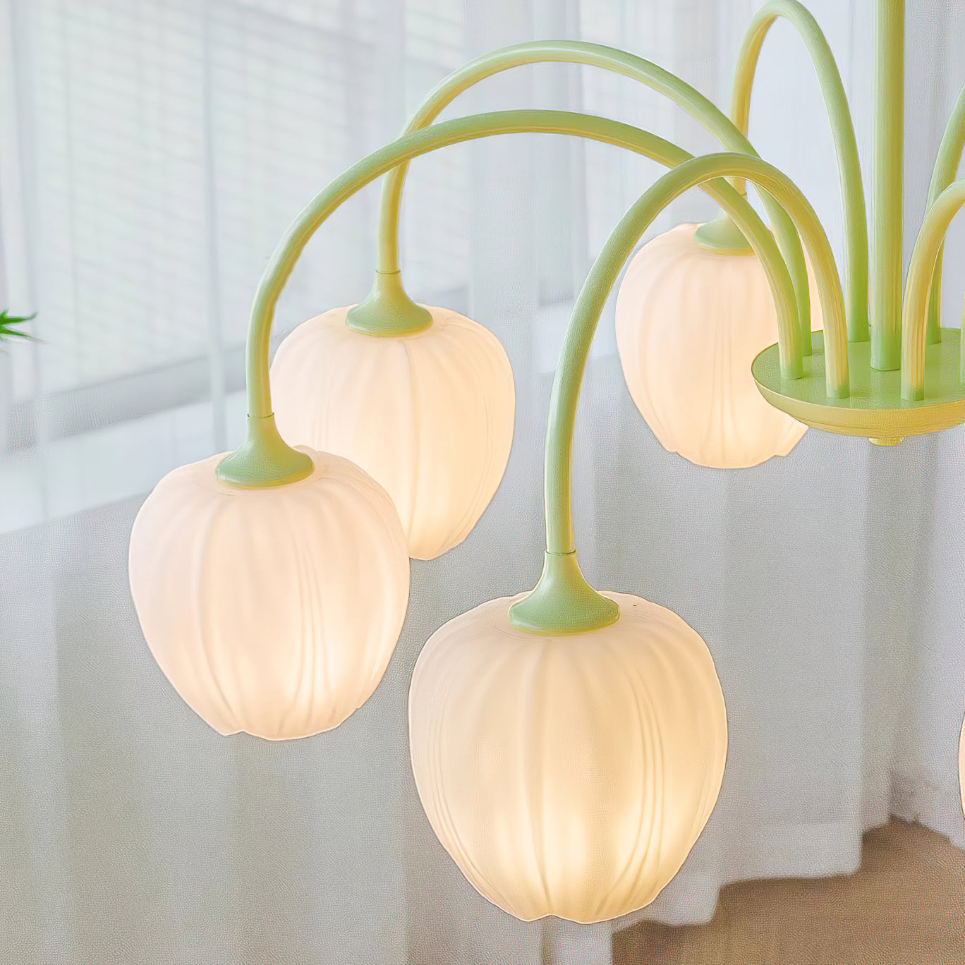 Viloror Matcha Individual Creativity Metal Glass Chandelier - Lamp Copper