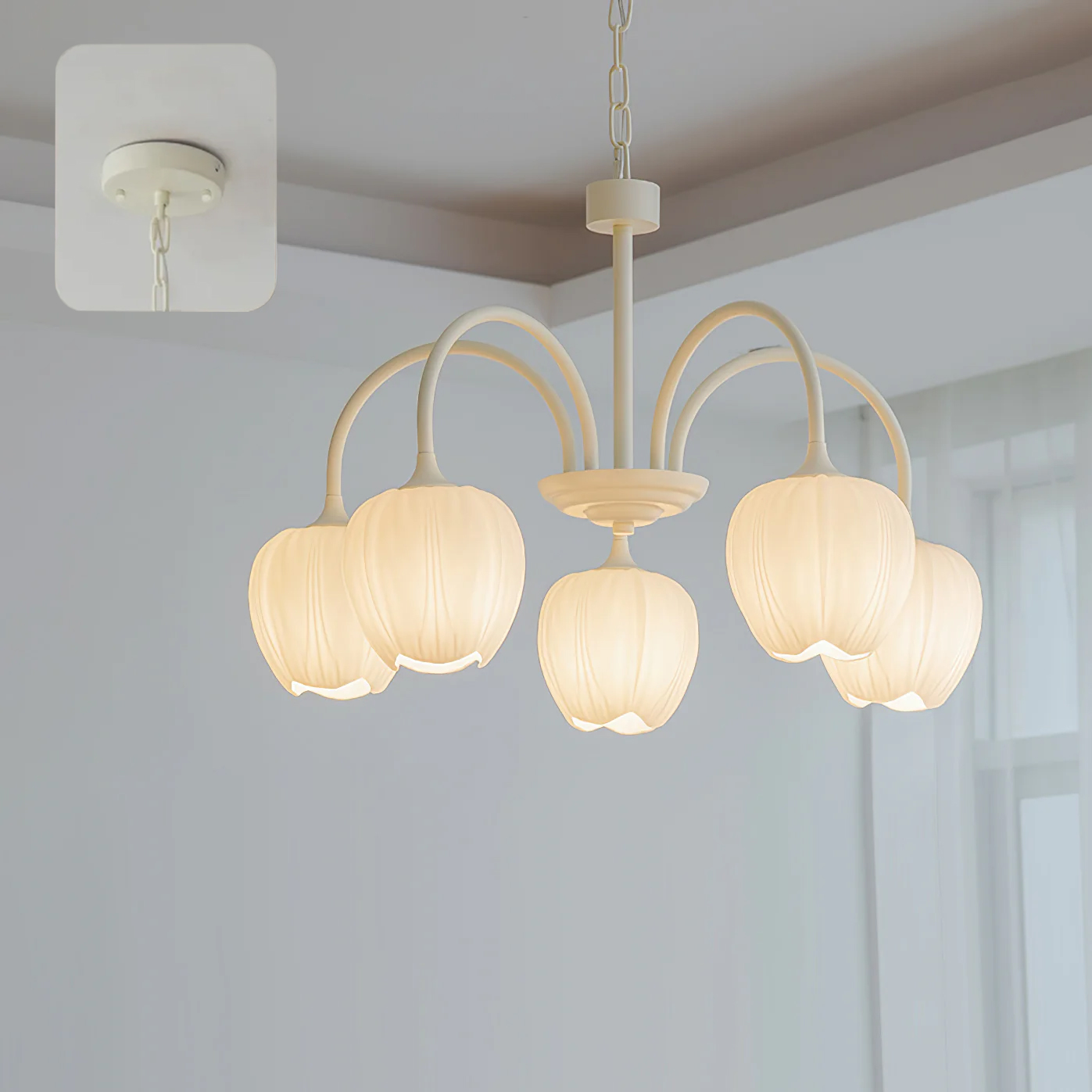 Viloror Matcha Individual Creativity Metal Glass Chandelier - Lamp Copper