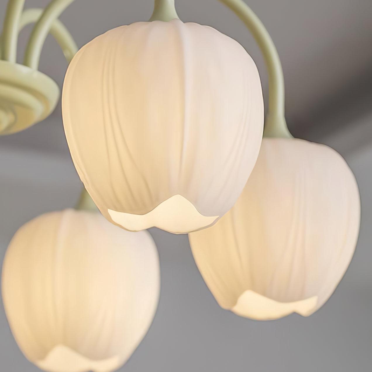 Tulip Fresh Chandeliers Glass - Lamp Copper