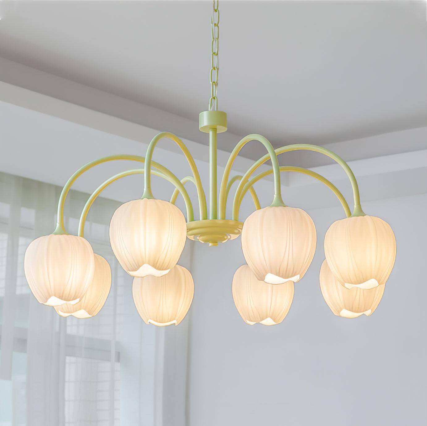 Tulip Fresh Chandeliers Glass - Lamp Copper
