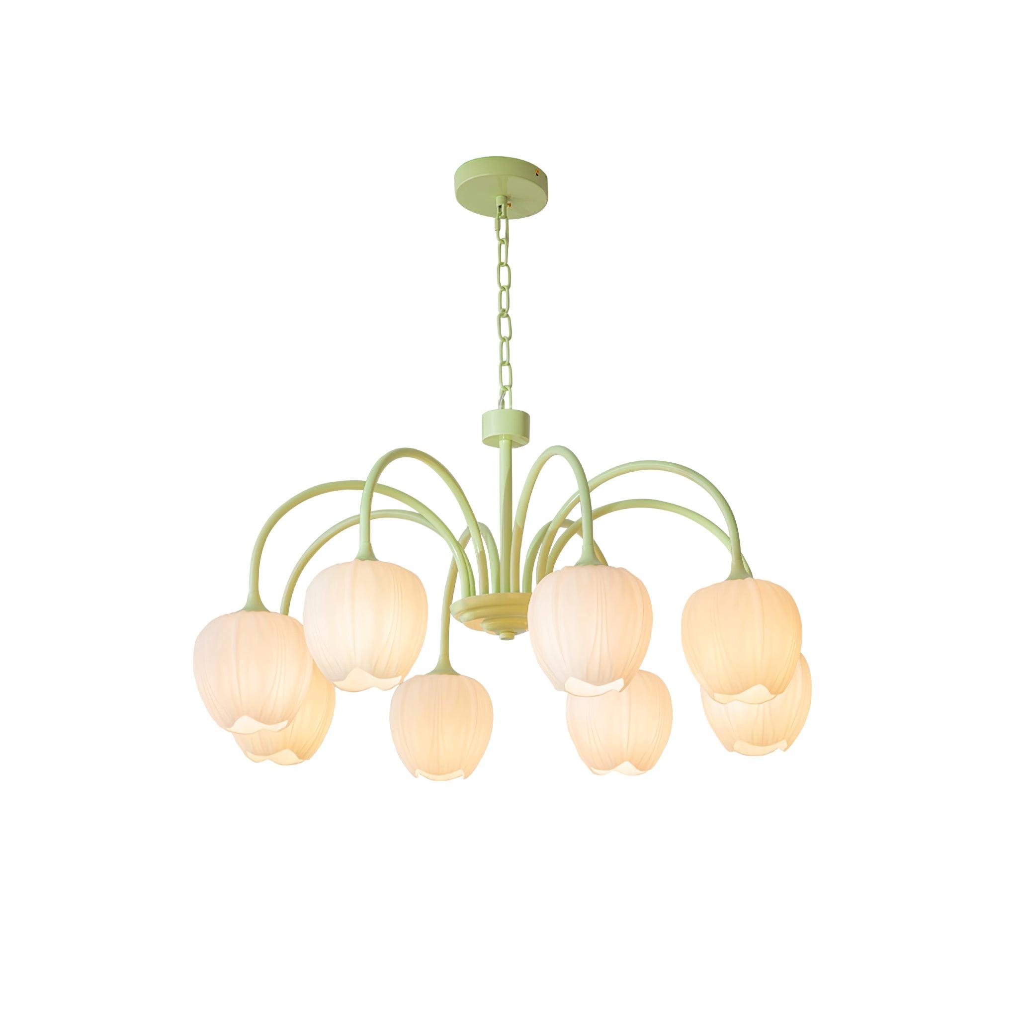 Tulip Fresh Chandeliers Glass - Lamp Copper