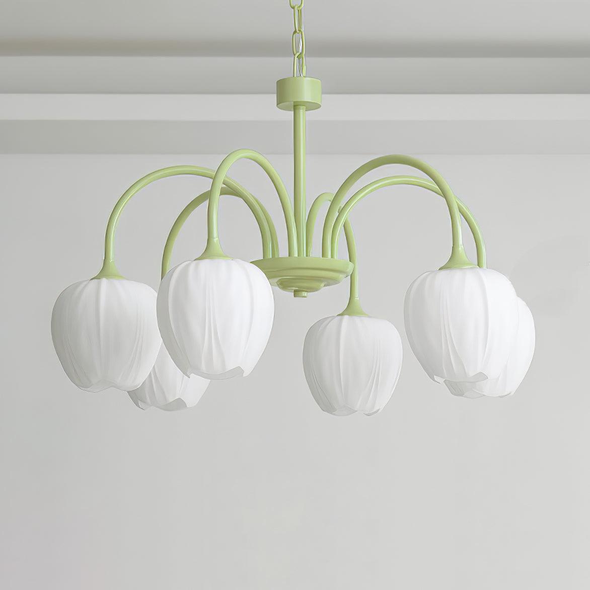 Tulip Fresh Chandeliers Glass - Lamp Copper