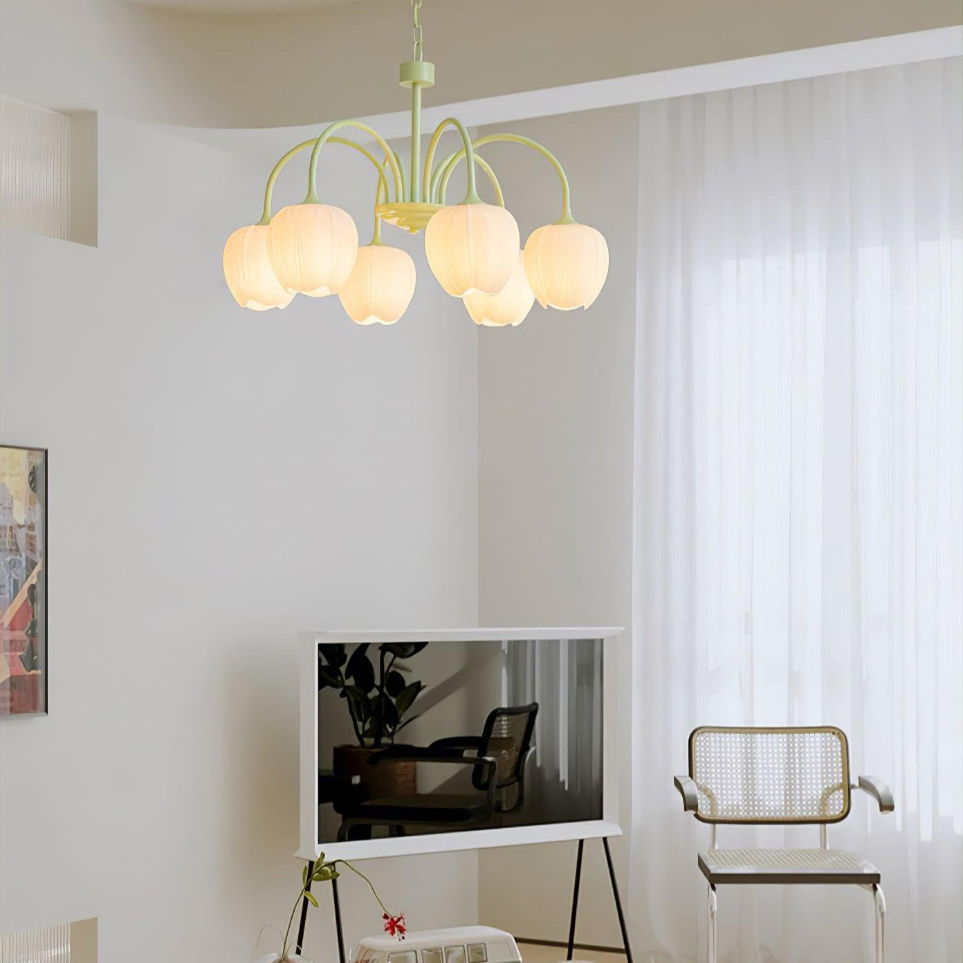 Tulip Fresh Chandeliers Glass - Lamp Copper