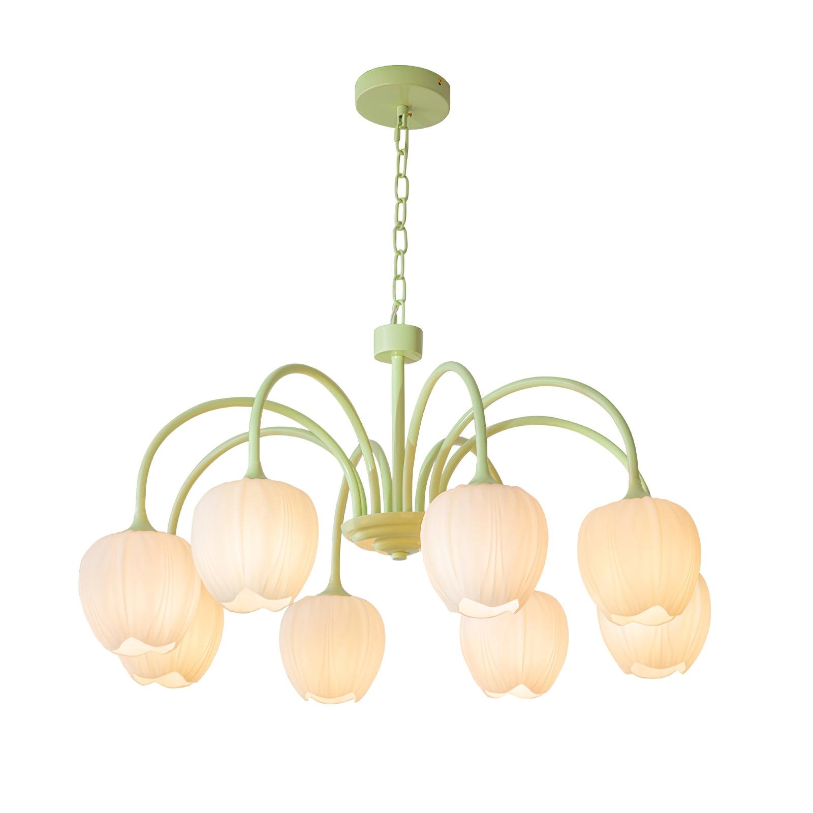 Tulip Fresh Chandeliers Glass - Lamp Copper