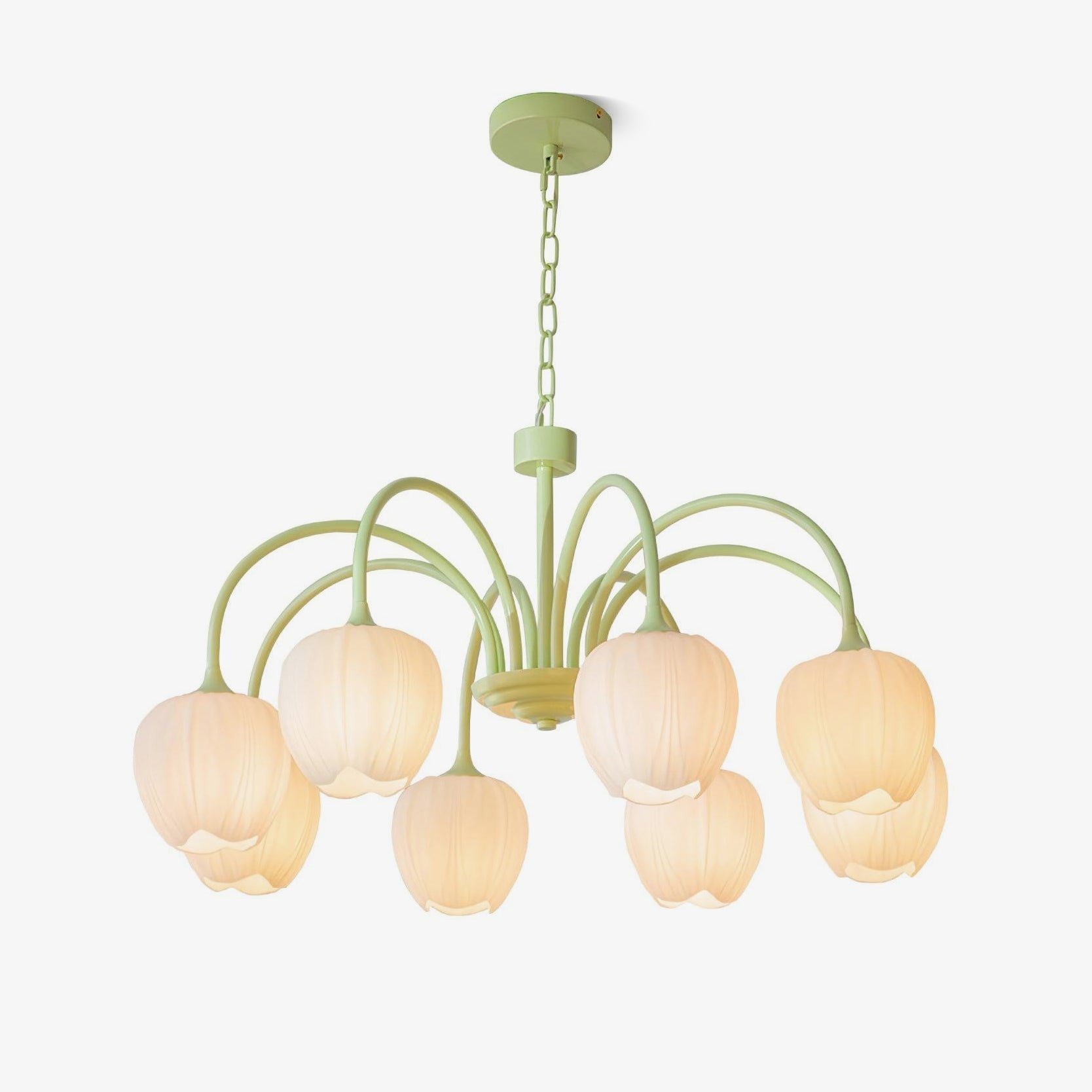 Tulip Fresh Chandeliers Glass - Lamp Copper