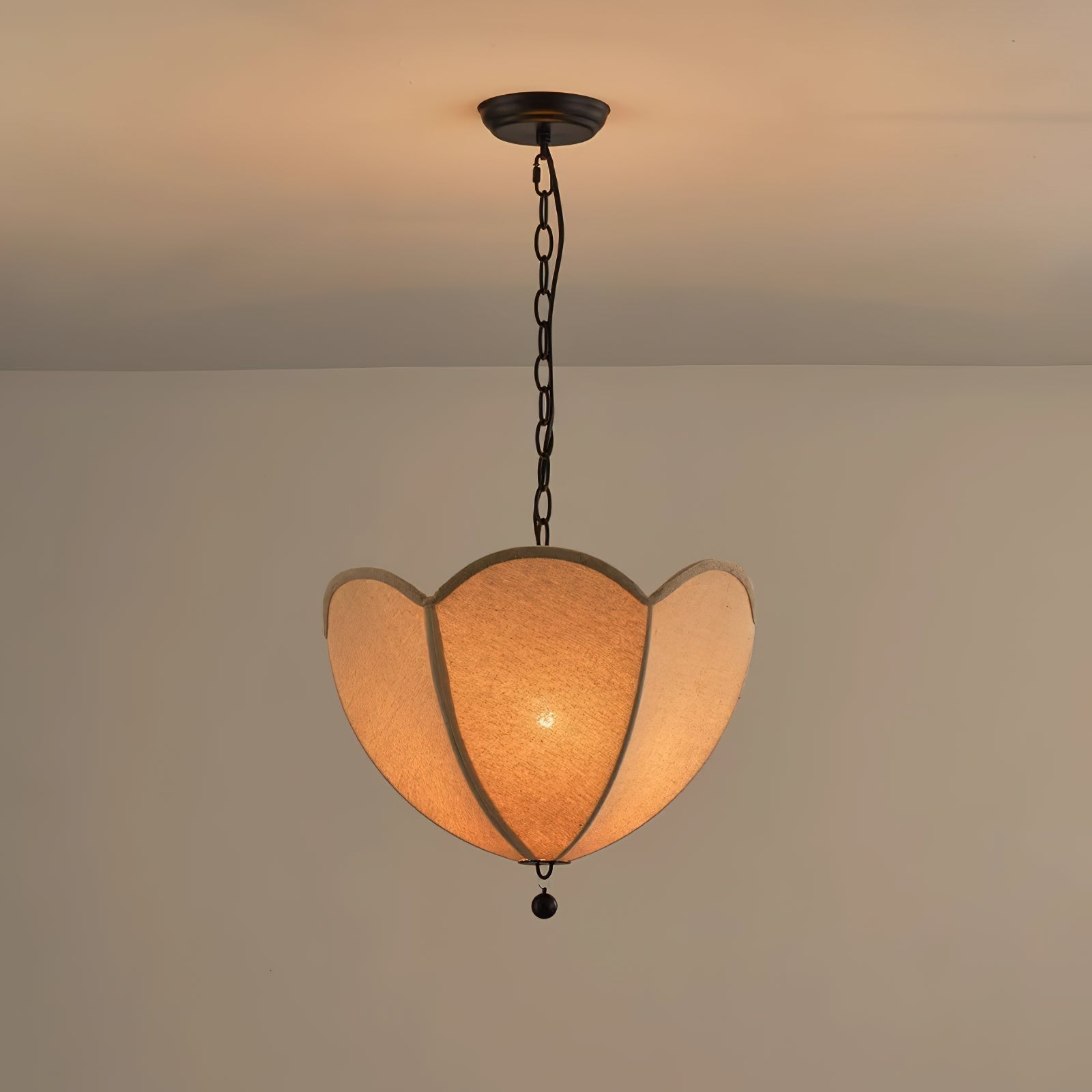 Cimararae Vintage Scoop Metal Fabric Pendant Lamp - Lamp Copper