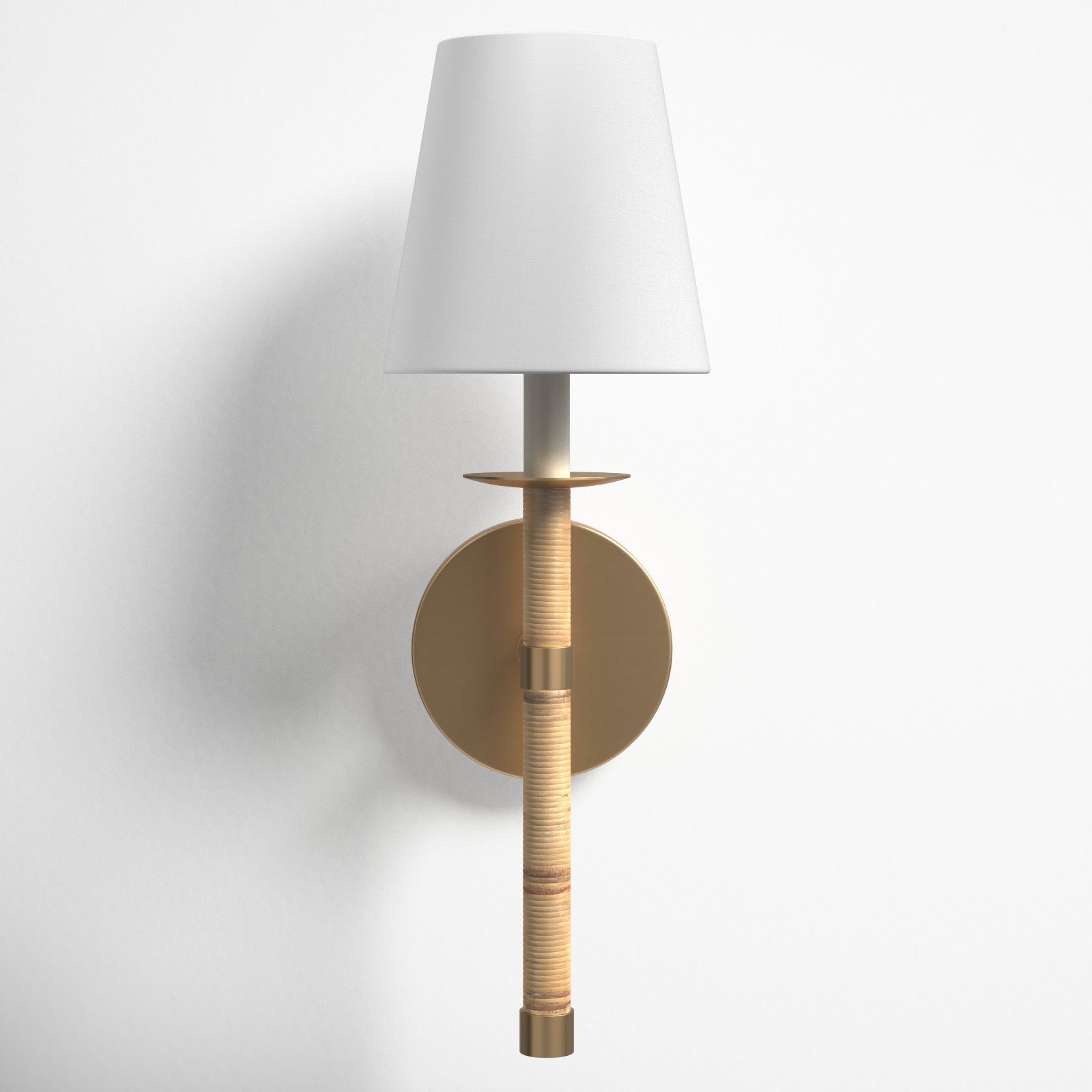 Conoror Elegance Vintage Brass Fabric Wall Lamp - Lamp Copper
