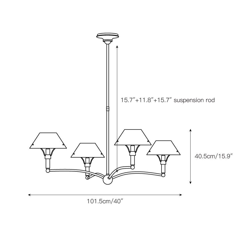 Turlington Vintage Industrial Brass Metal Chandelier - Lamp Copper