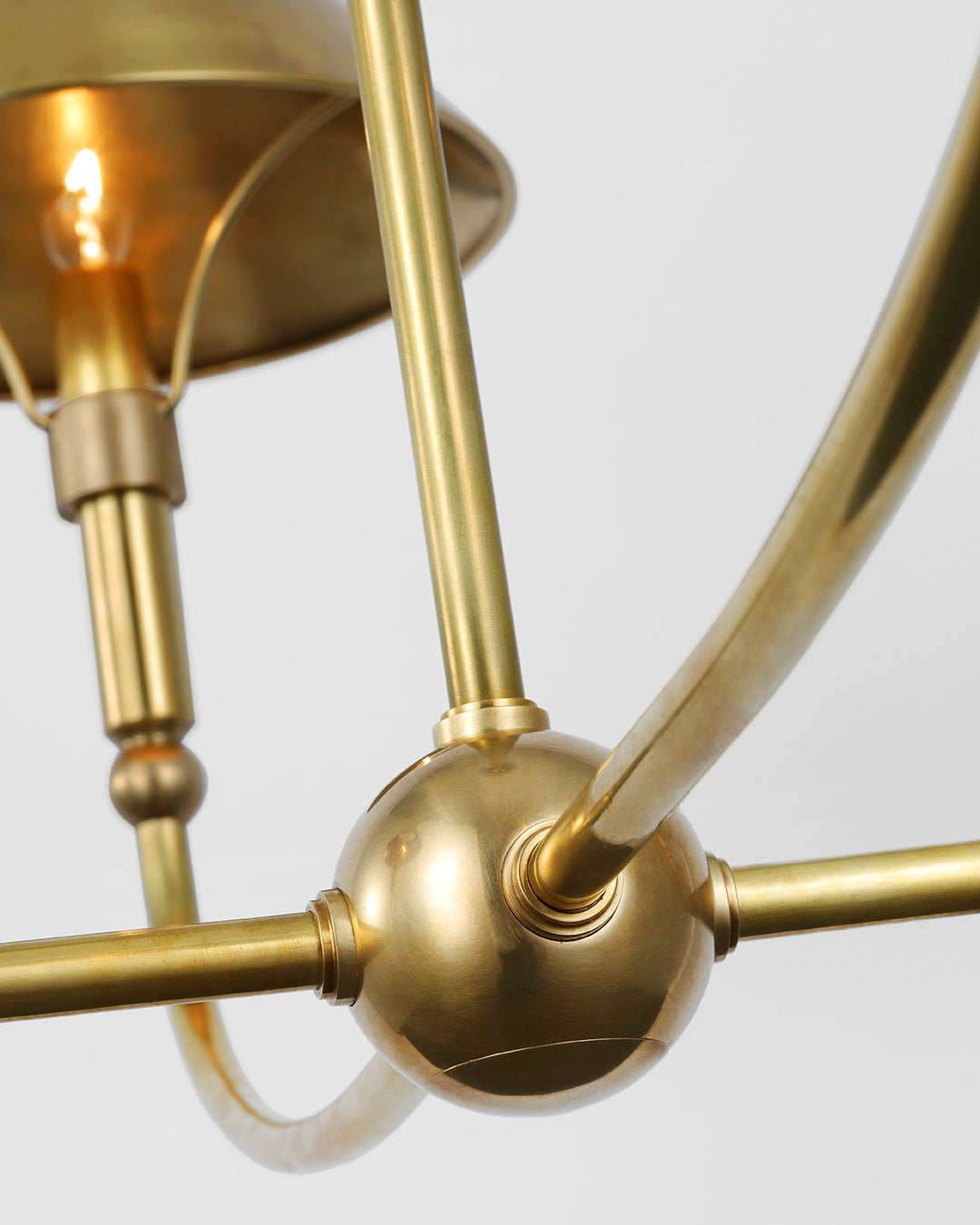 Turlington Vintage Industrial Brass Metal Chandelier - Lamp Copper