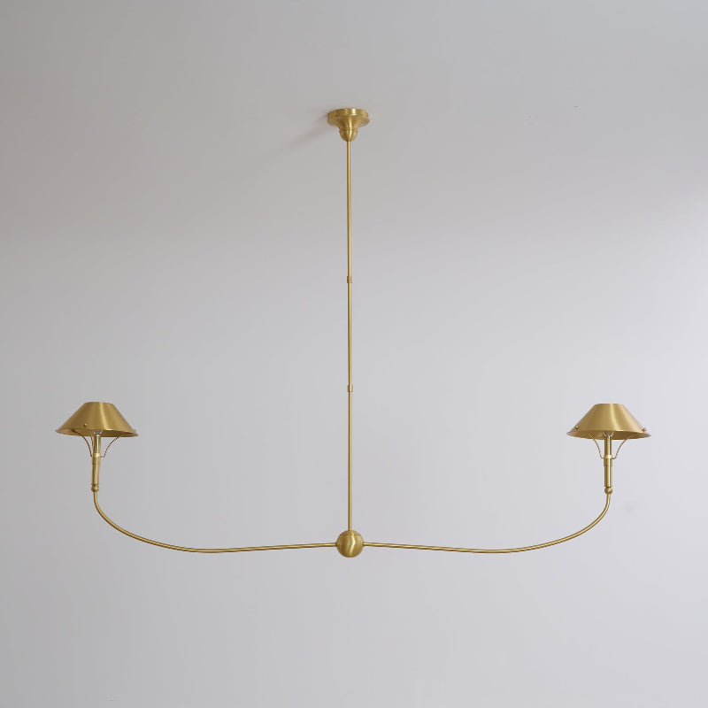 Turlington Vintage Industrial Brass Metal Chandelier - Lamp Copper