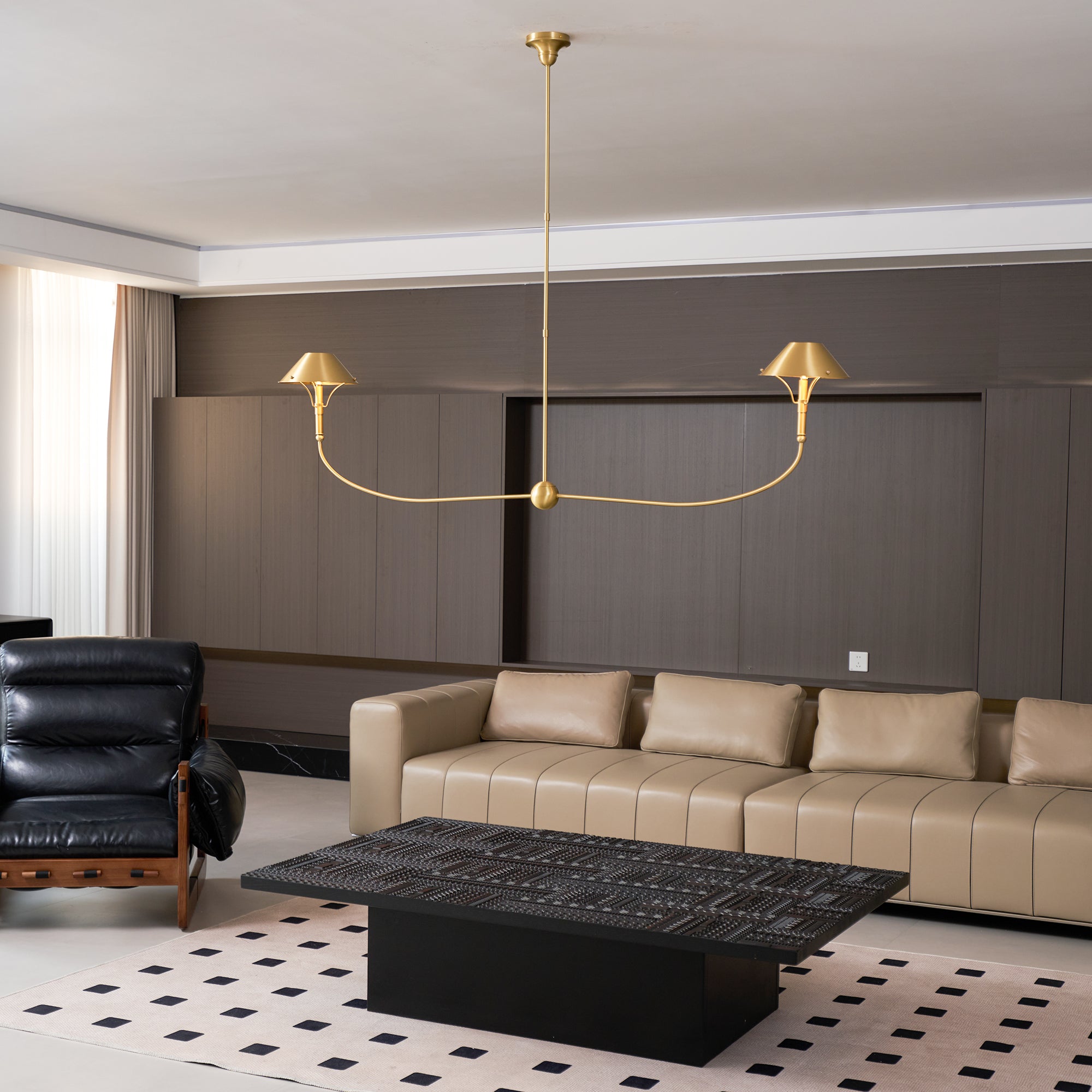 Turlington Vintage Industrial Brass Metal Chandelier - Lamp Copper