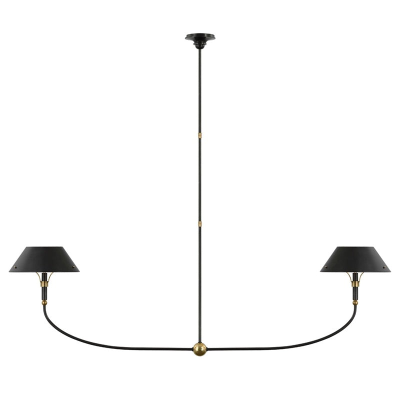 Turlington Vintage Industrial Brass Metal Chandelier - Lamp Copper