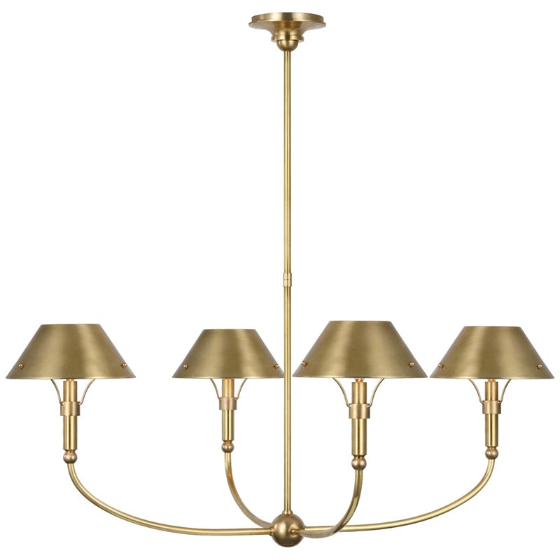 Turlington Vintage Industrial Brass Metal Chandelier - Lamp Copper