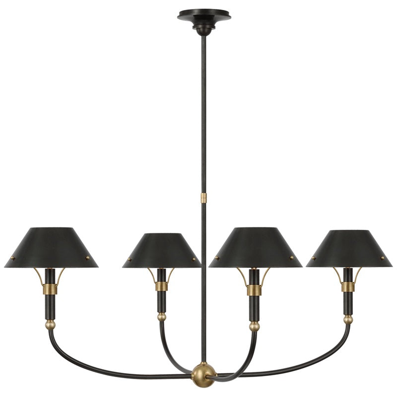 Turlington Vintage Industrial Brass Metal Chandelier - Lamp Copper