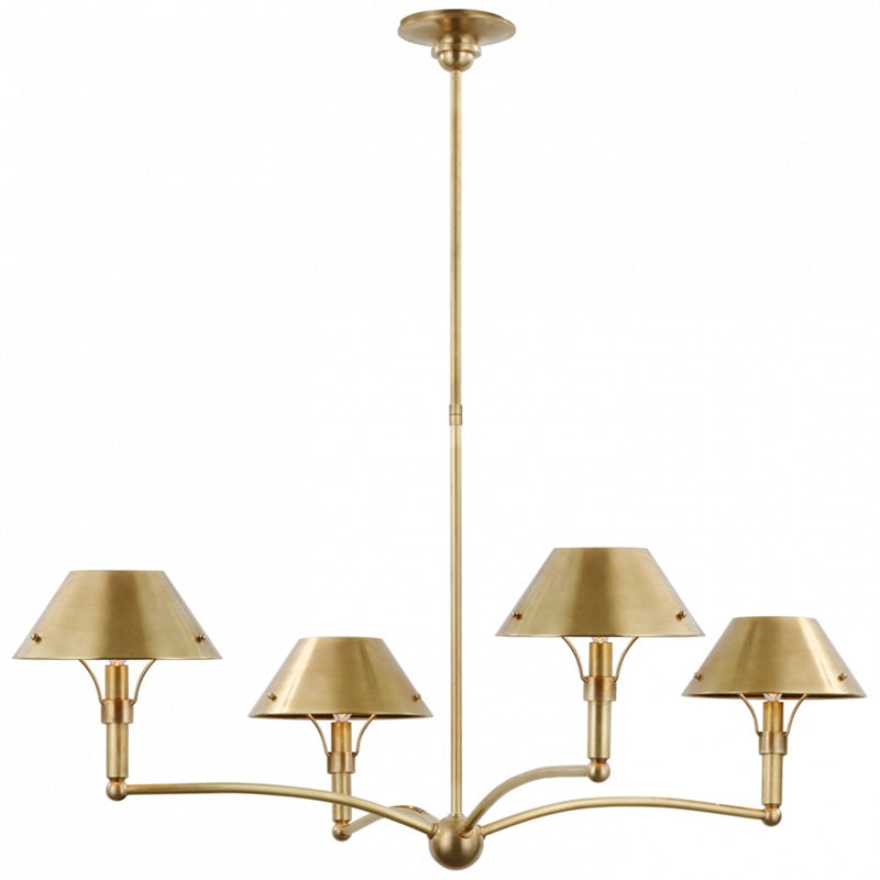 Turlington Vintage Industrial Brass Metal Chandelier - Lamp Copper