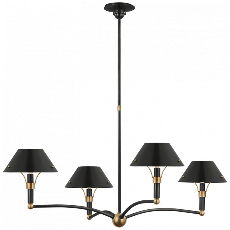 Turlington Vintage Industrial Brass Metal Chandelier - Lamp Copper