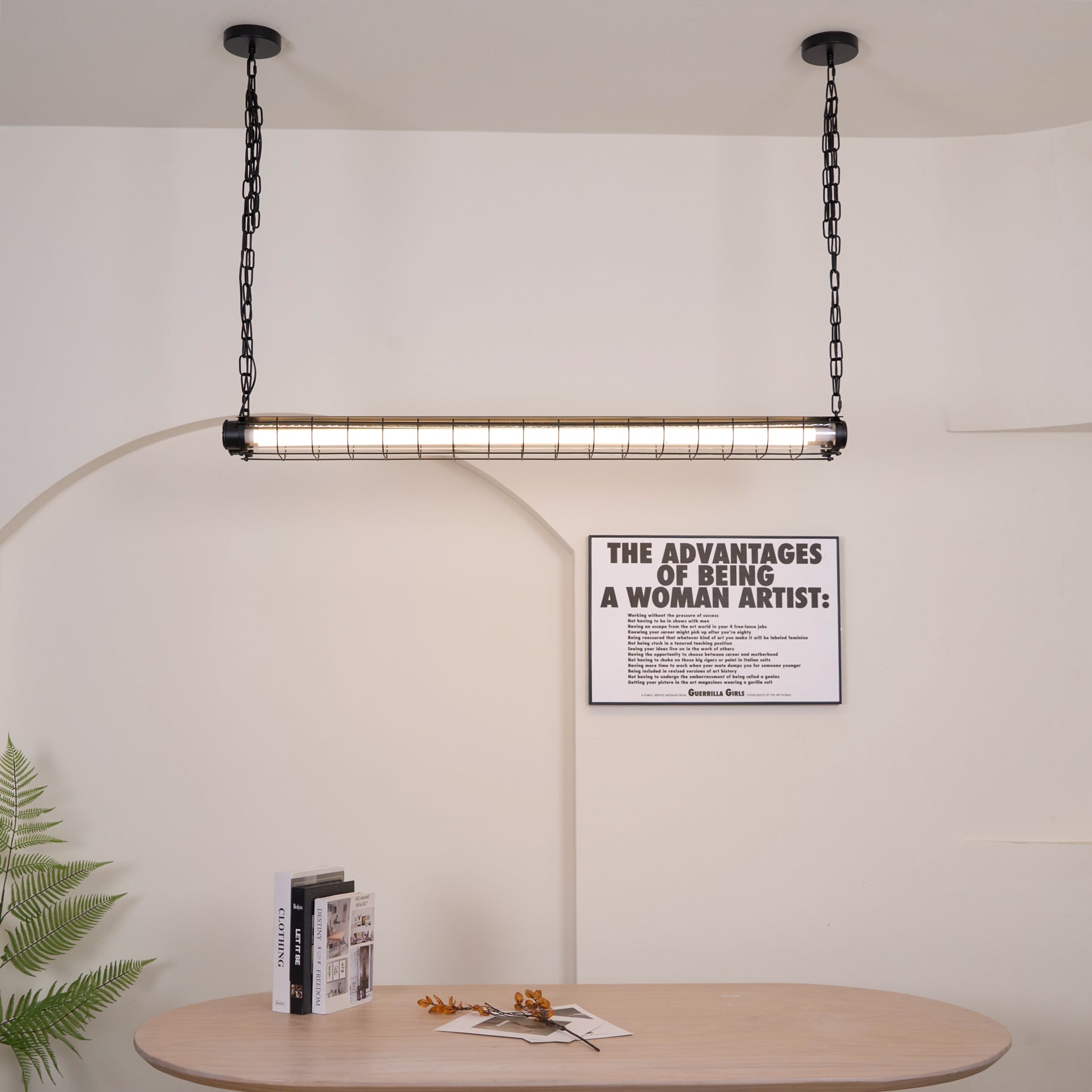 Arsorisra Industrial Linear Pendant Light - Lamp Copper