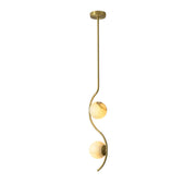 Civenan Modern Minimalist Curved Alabaster Pendant Lamp - Lamp Copper